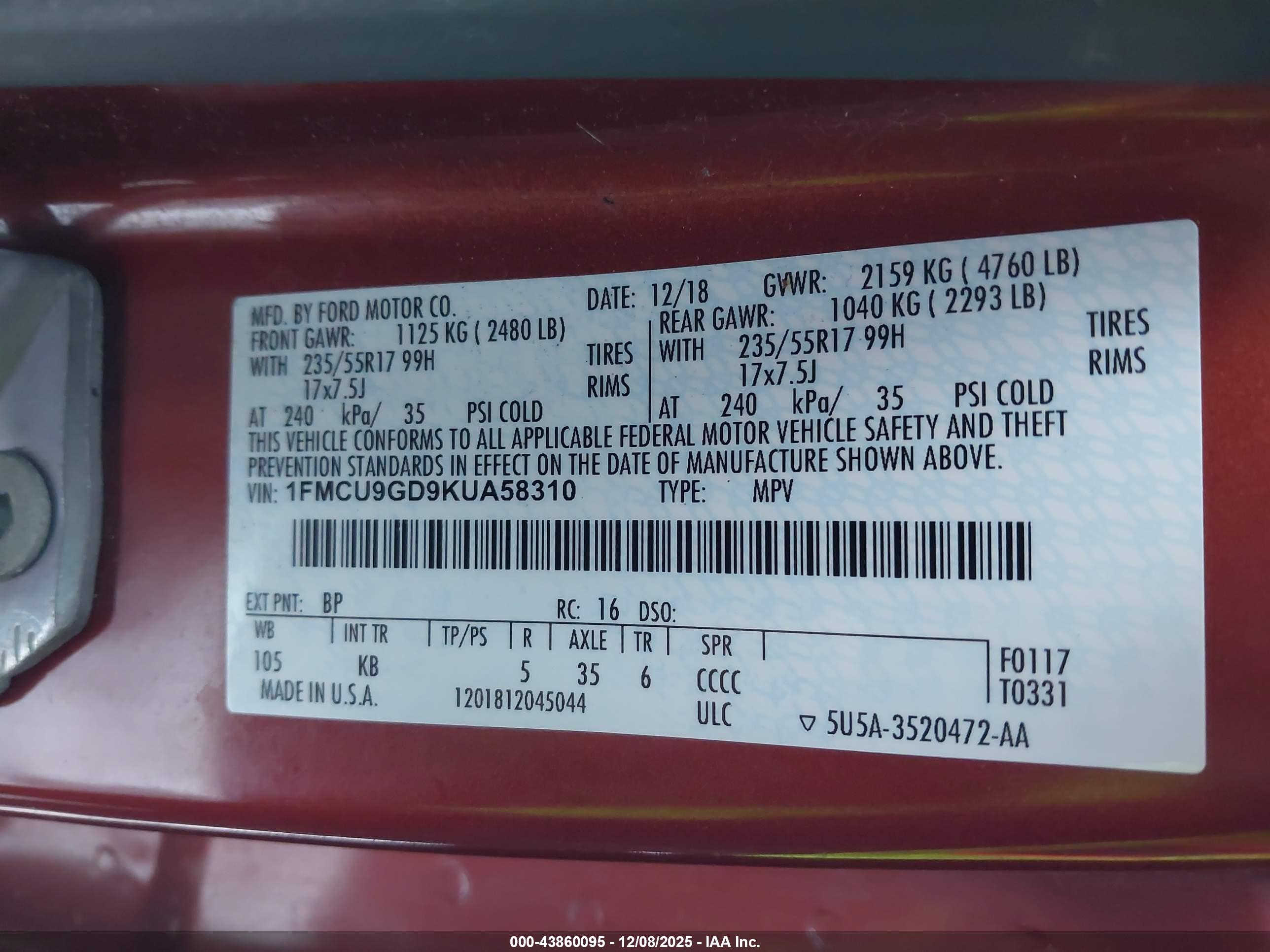 FORD ESCAPE image 9