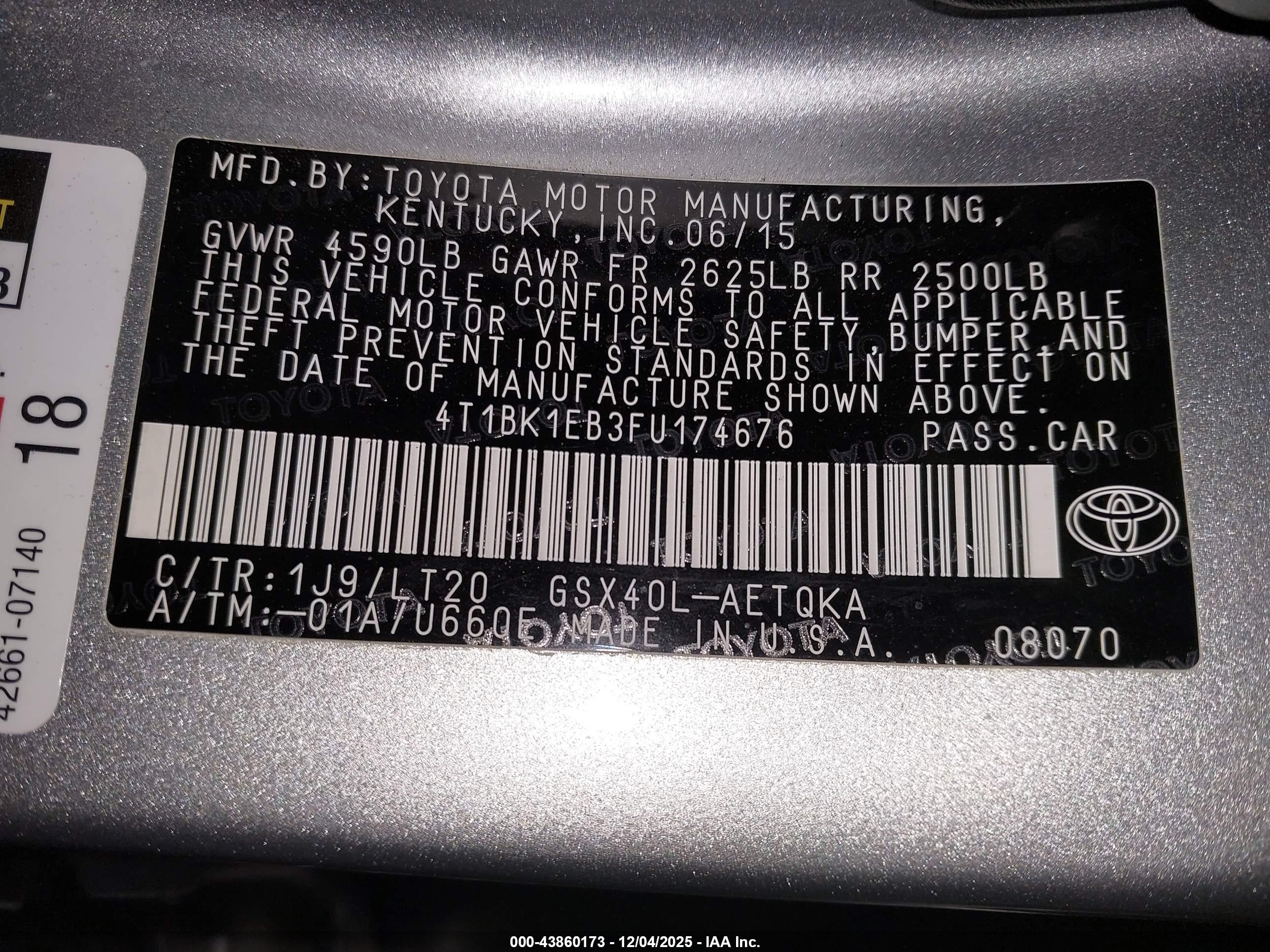 TOYOTA AVALON image 9