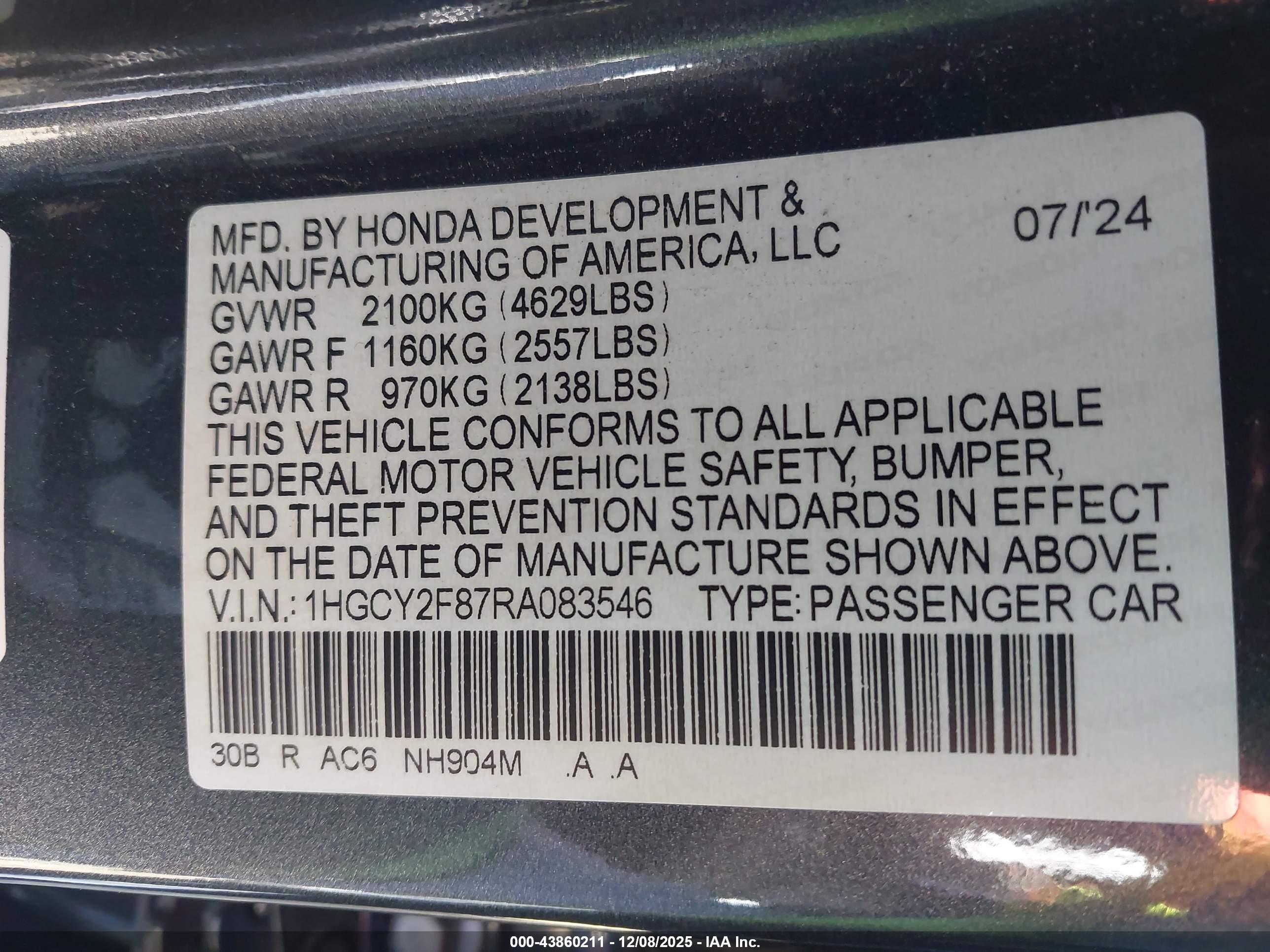HONDA ACCORD image 9
