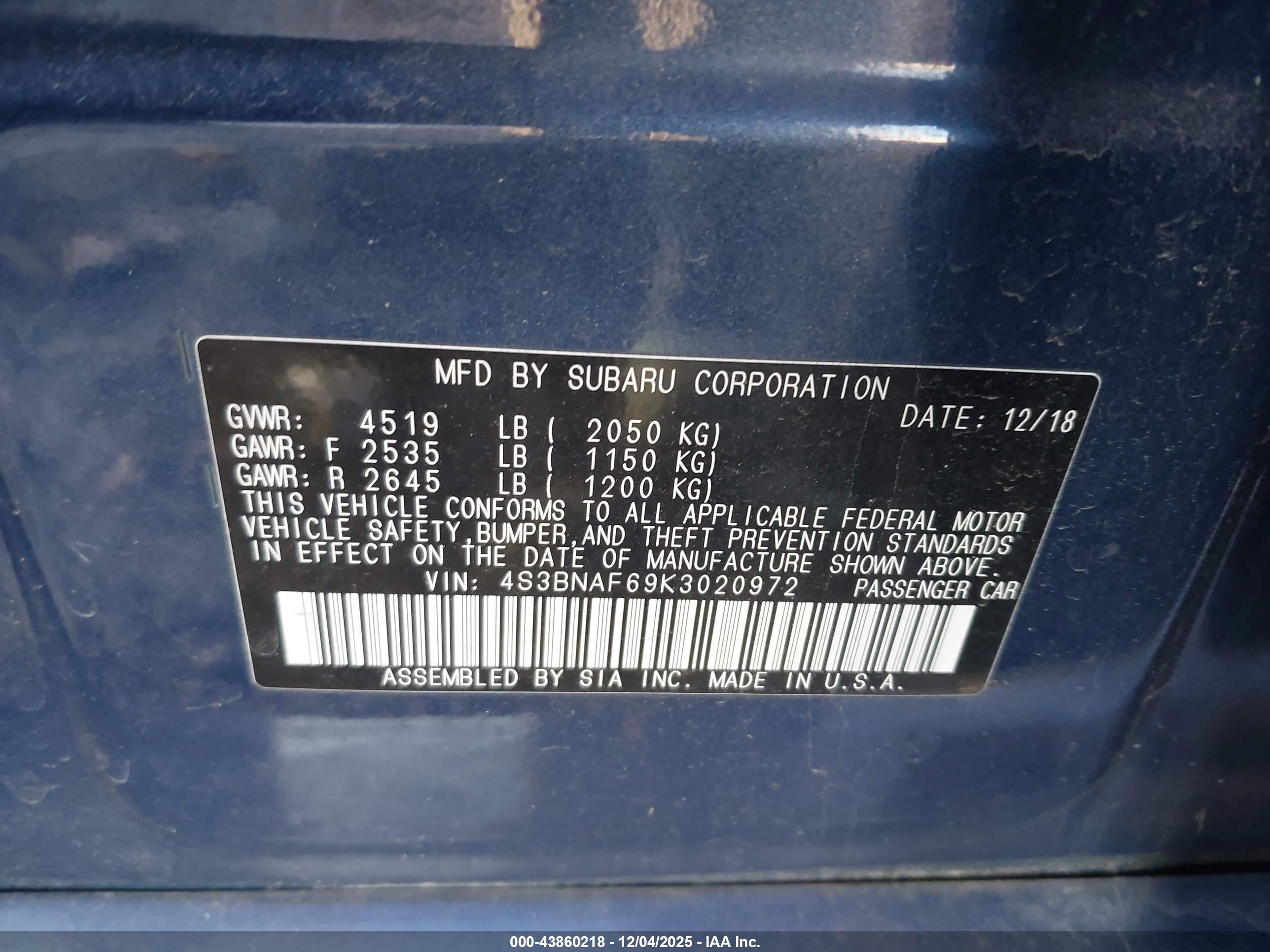 SUBARU LEGACY image 9