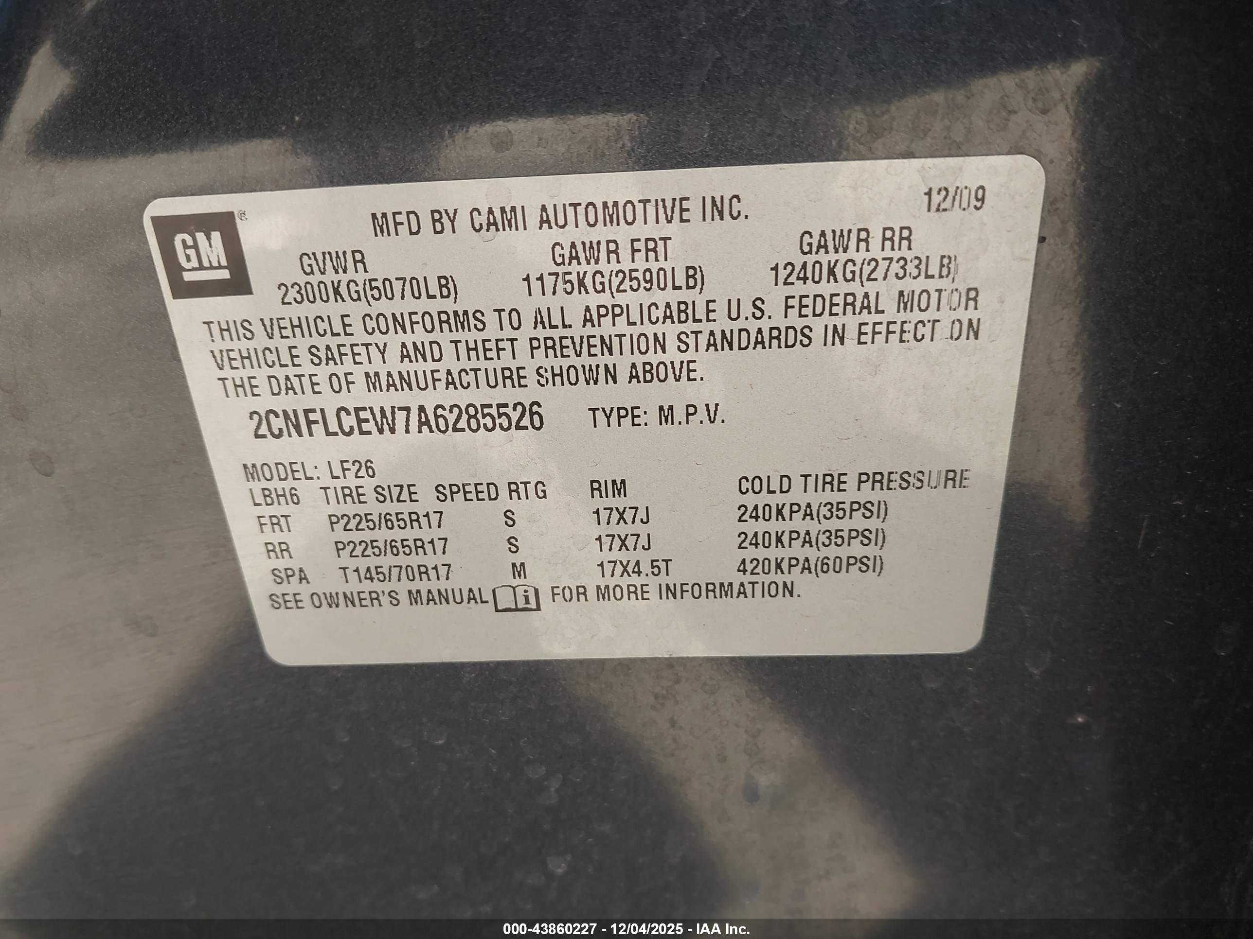 CHEVROLET EQUINOX image 9