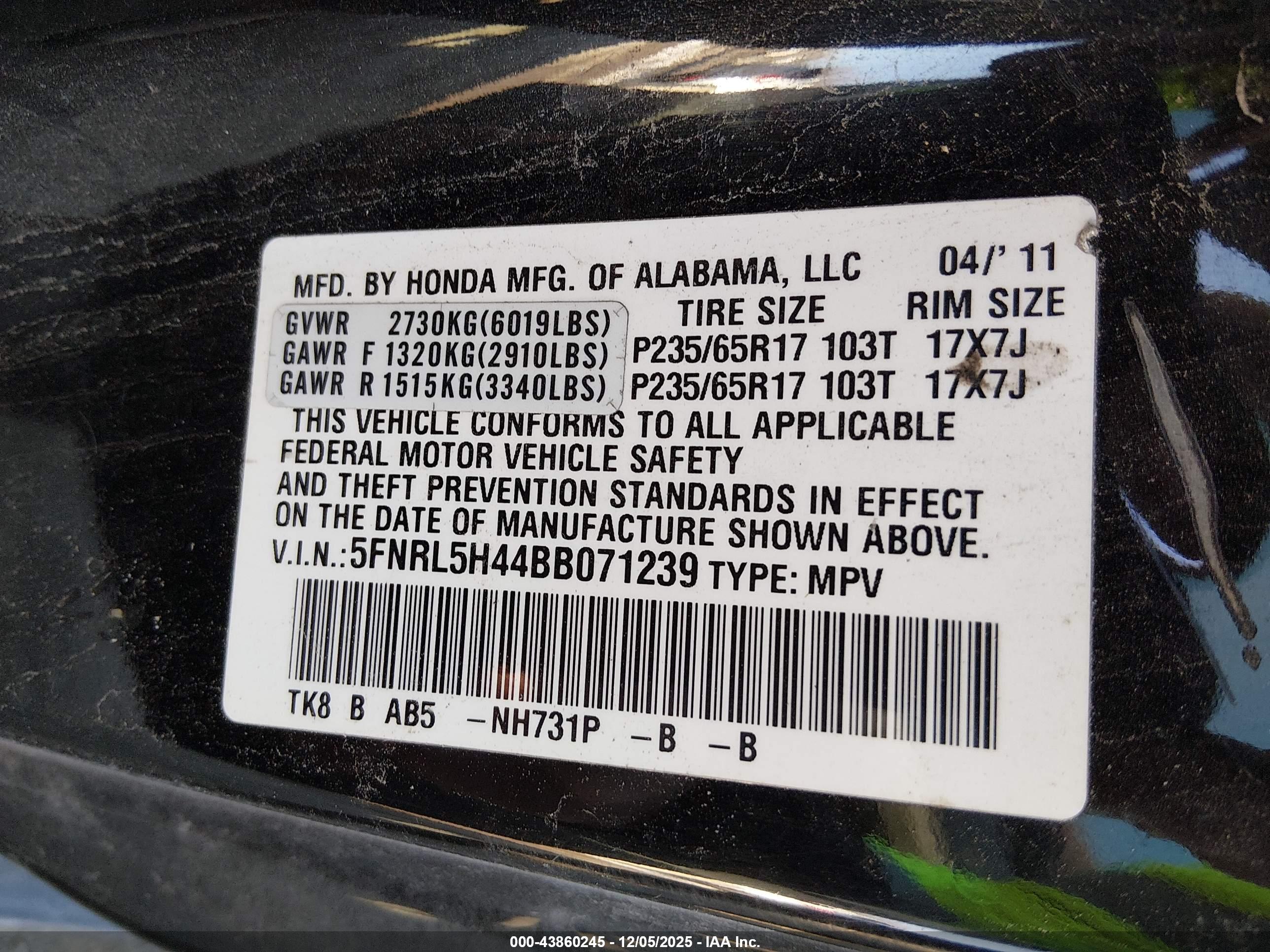 HONDA ODYSSEY image 9