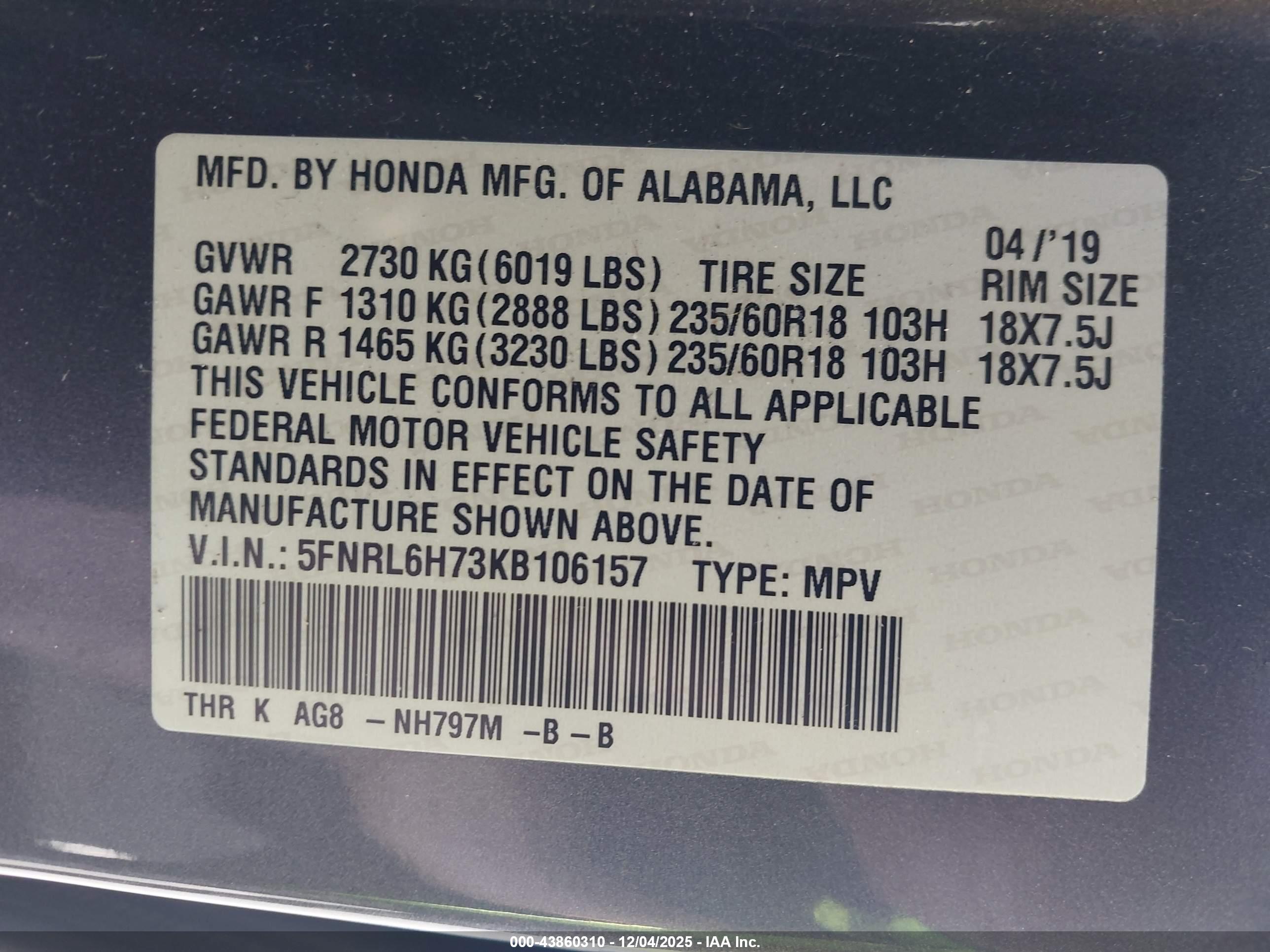HONDA ODYSSEY image 9