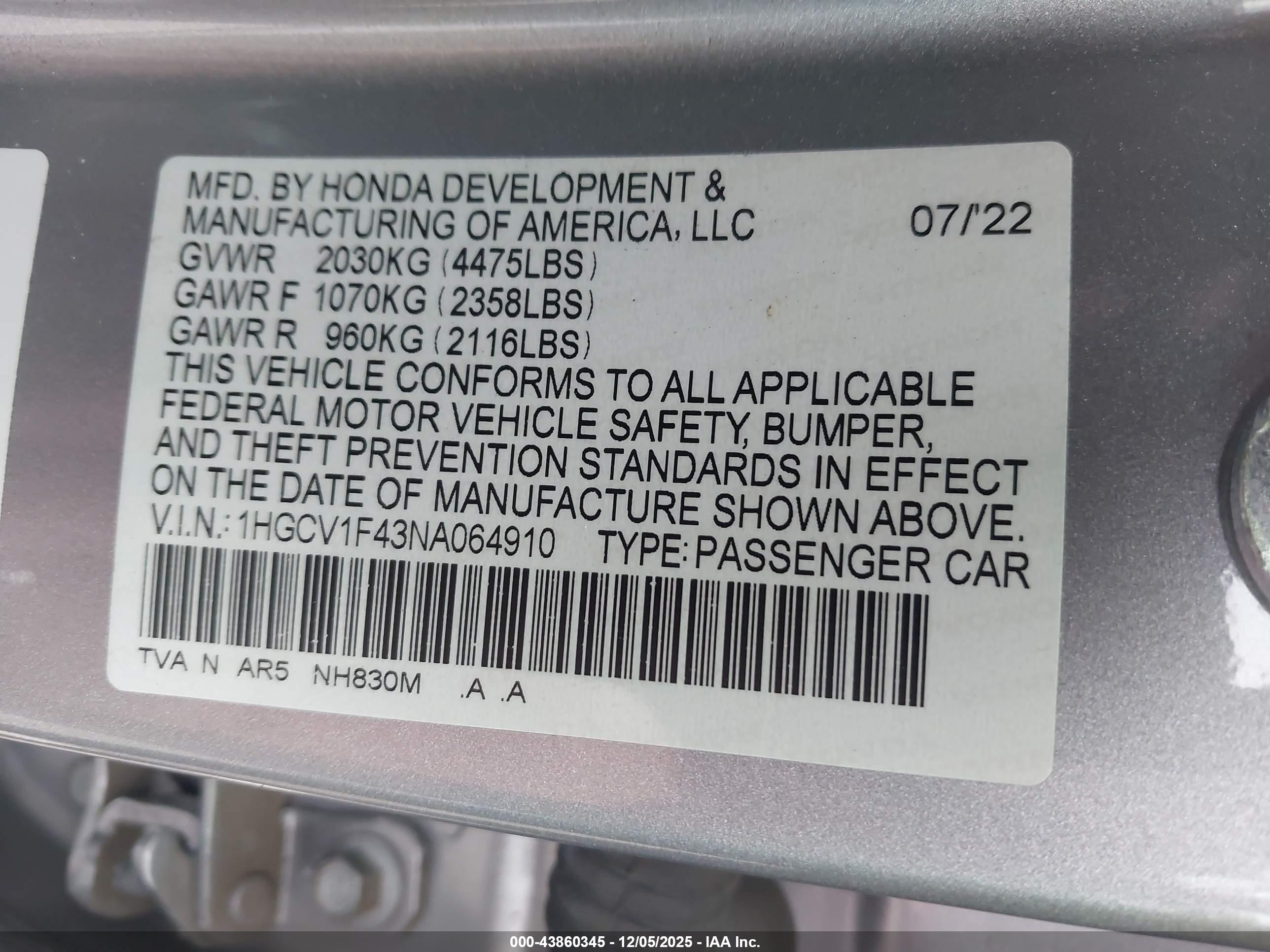HONDA ACCORD image 9