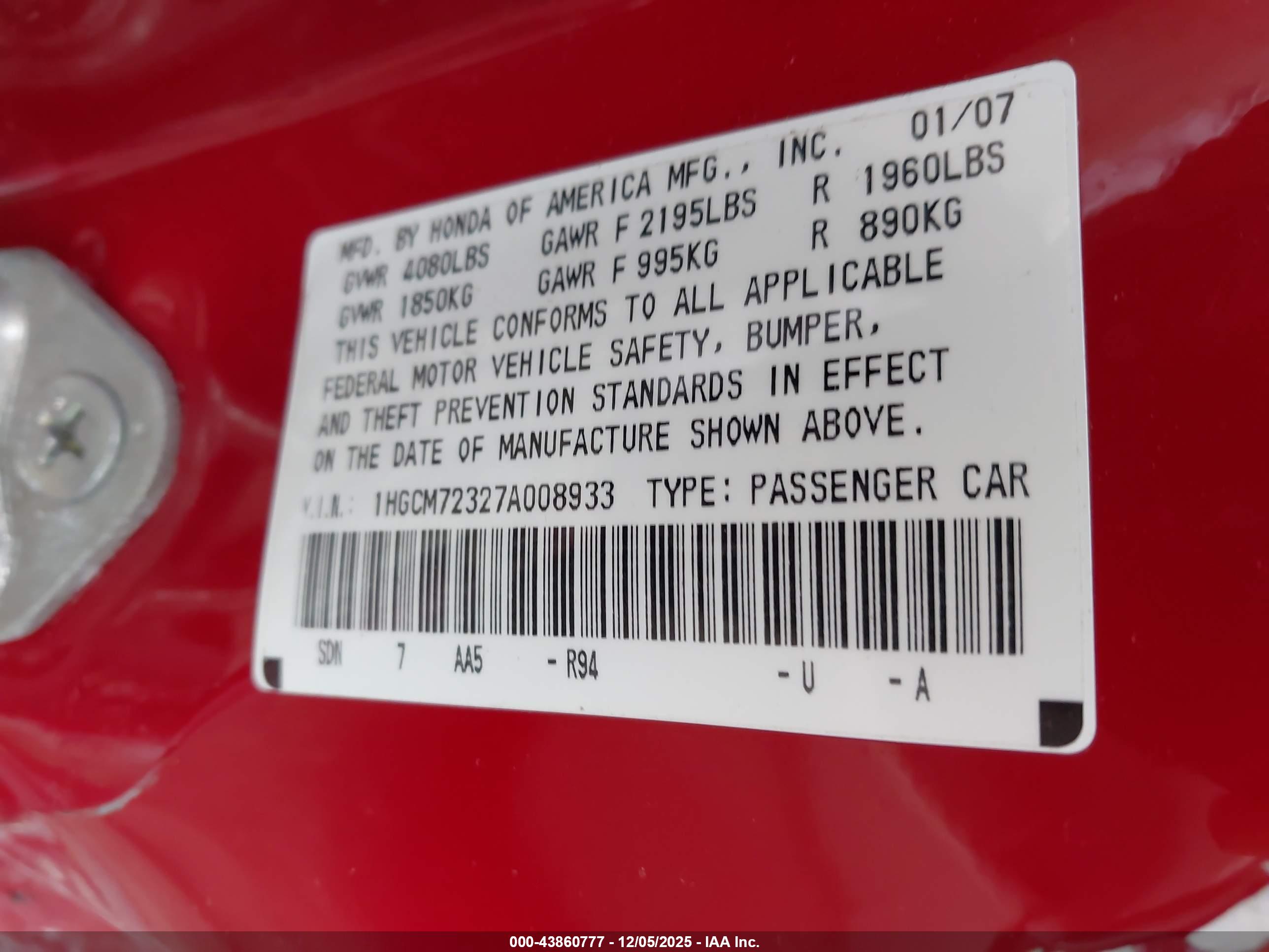 HONDA ACCORD image 9