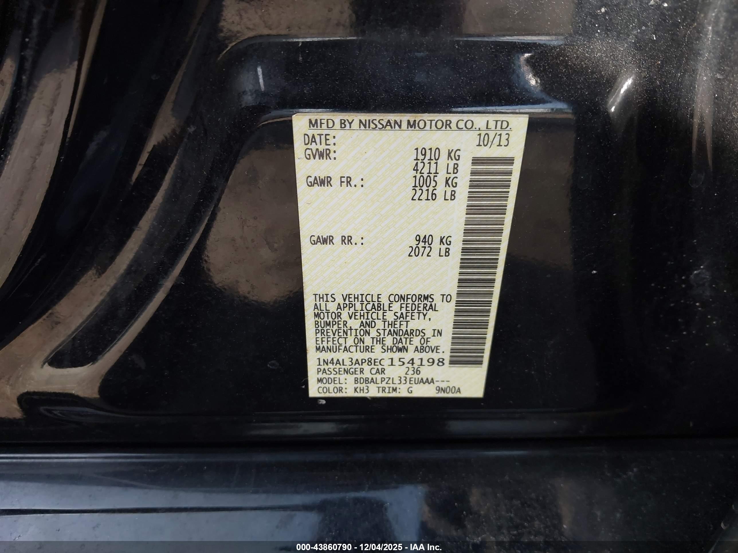 NISSAN ALTIMA image 9
