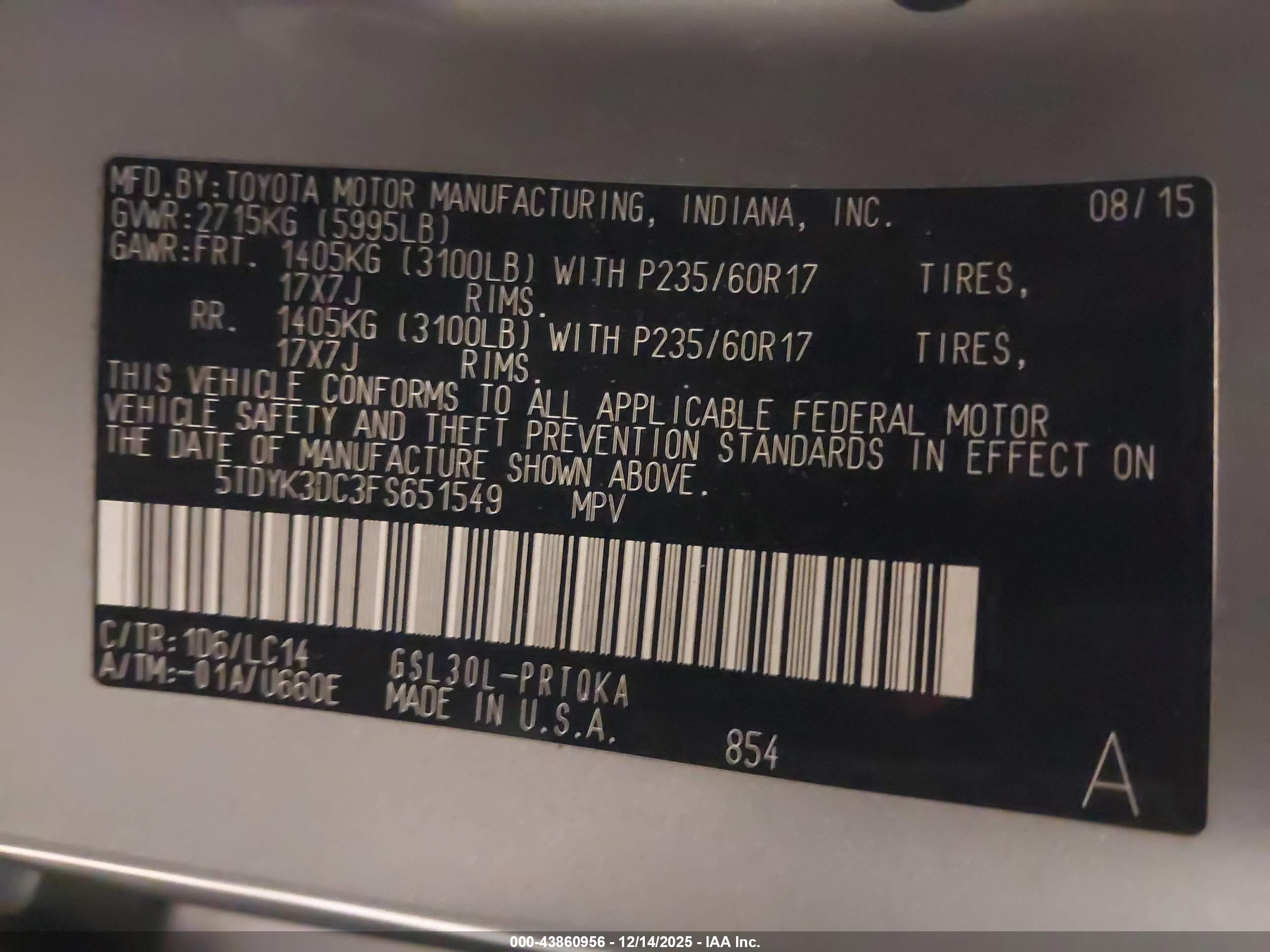 TOYOTA SIENNA image 9