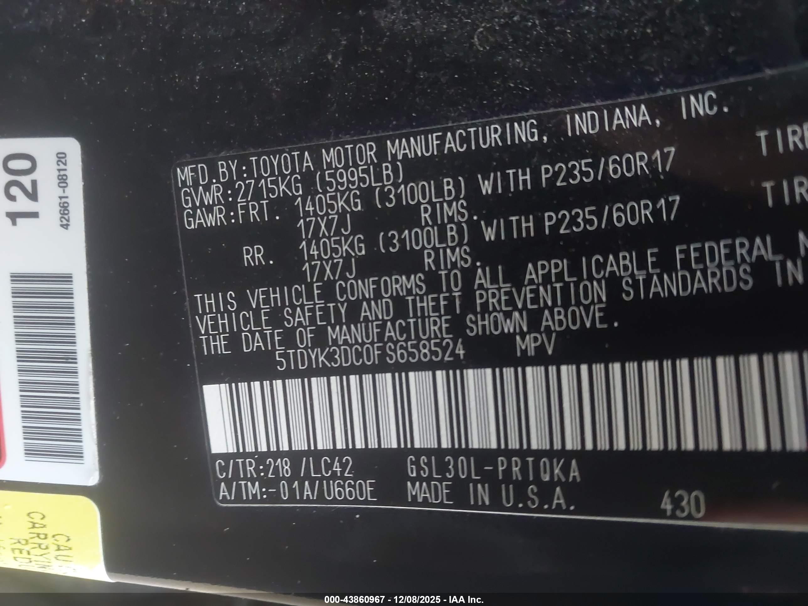 TOYOTA SIENNA image 9