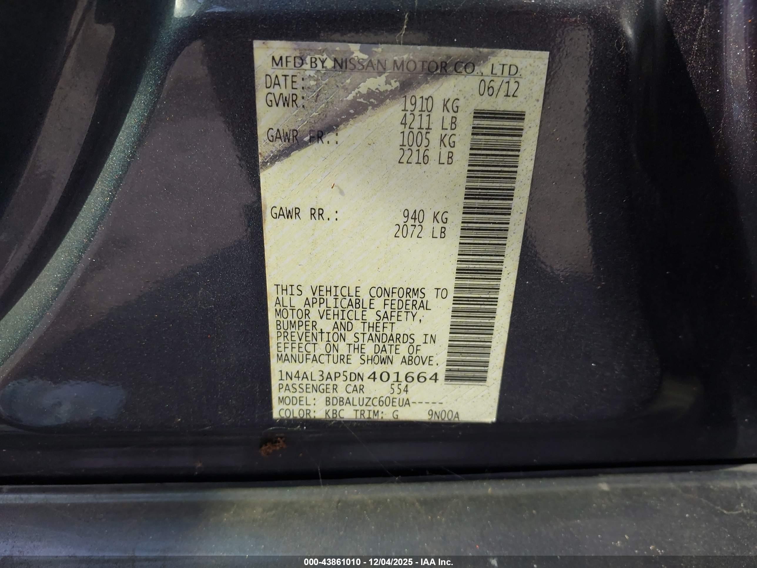 NISSAN ALTIMA image 9