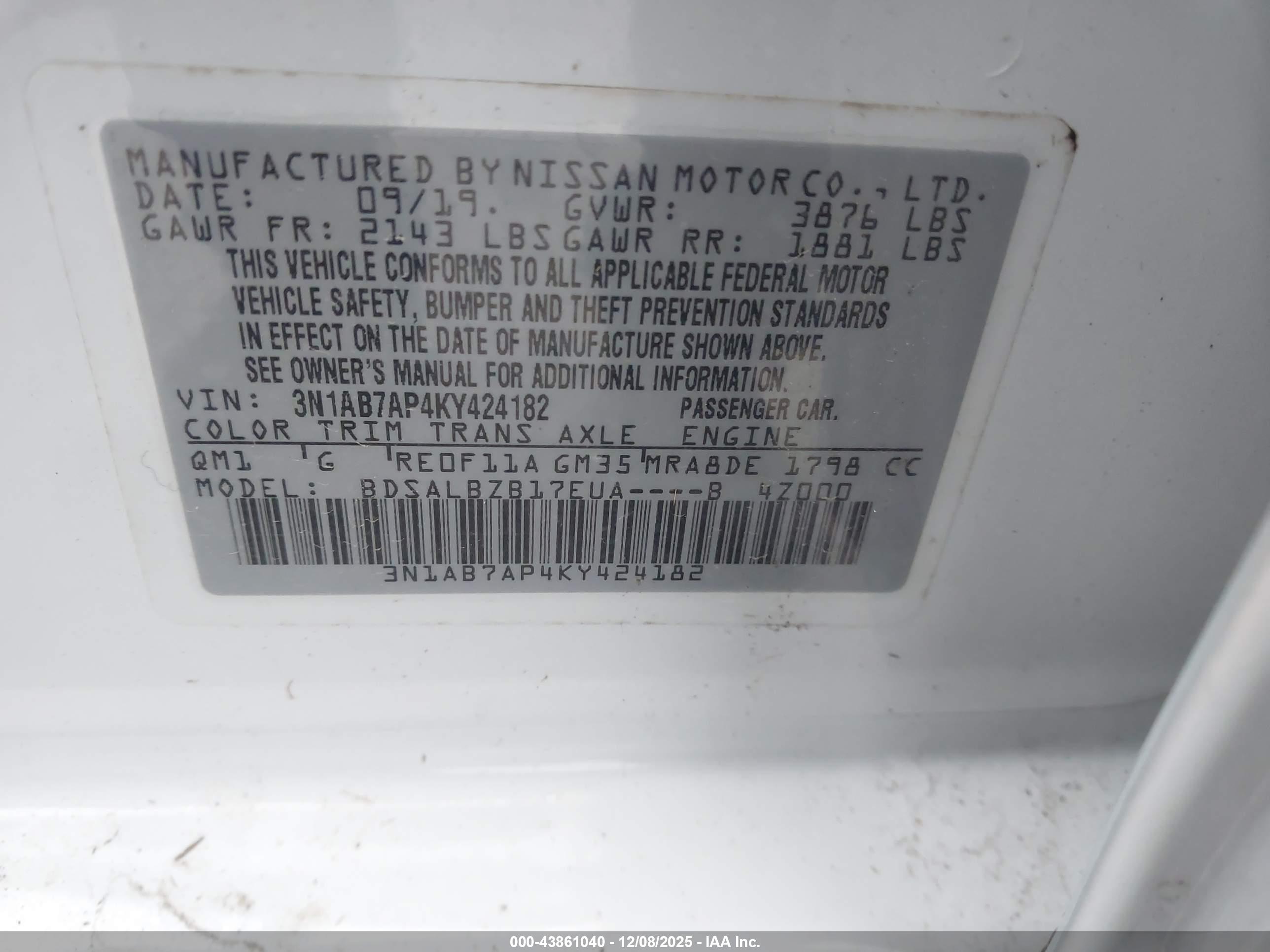 NISSAN SENTRA image 9