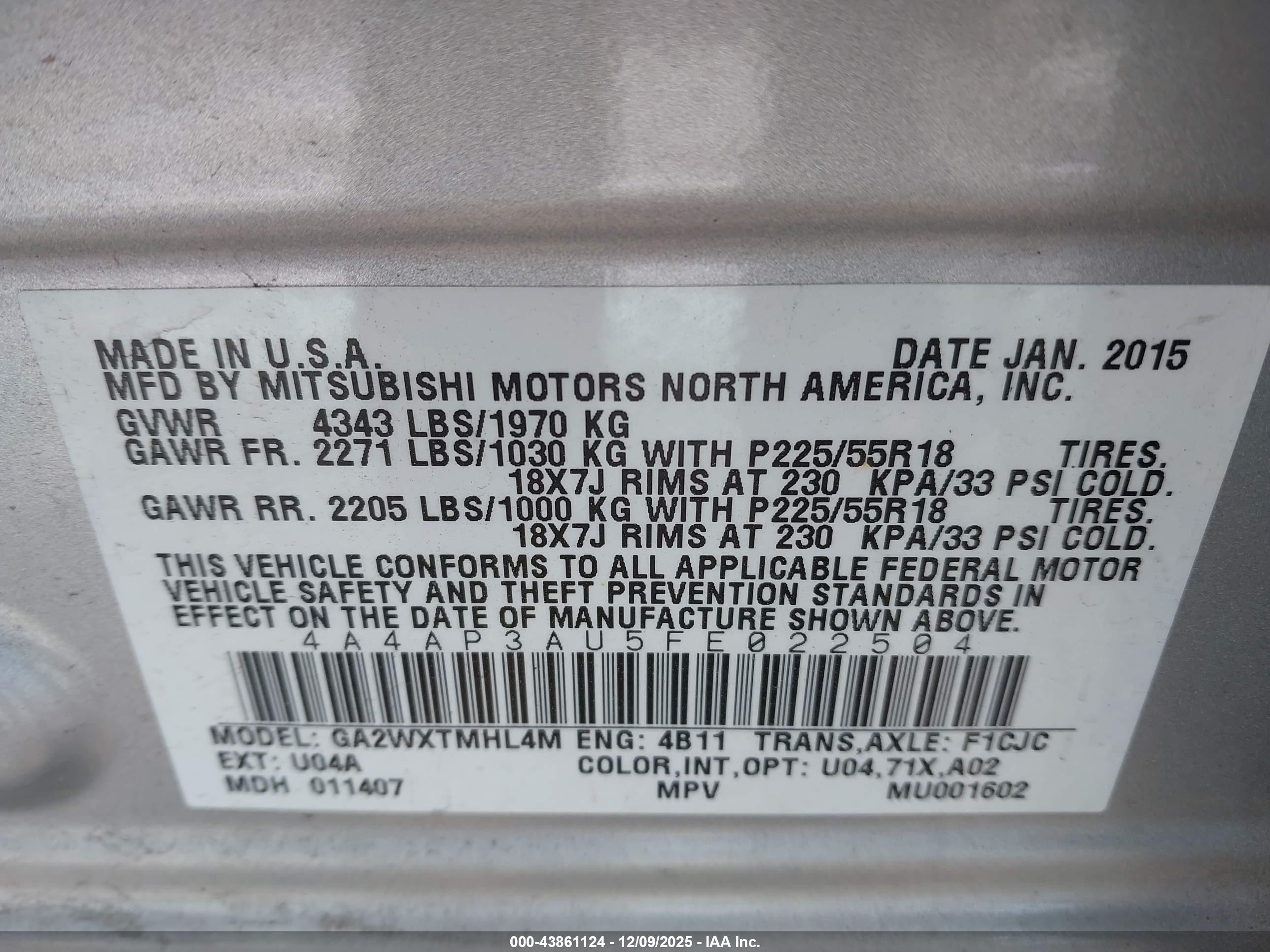 MITSUBISHI OUTLANDER image 9