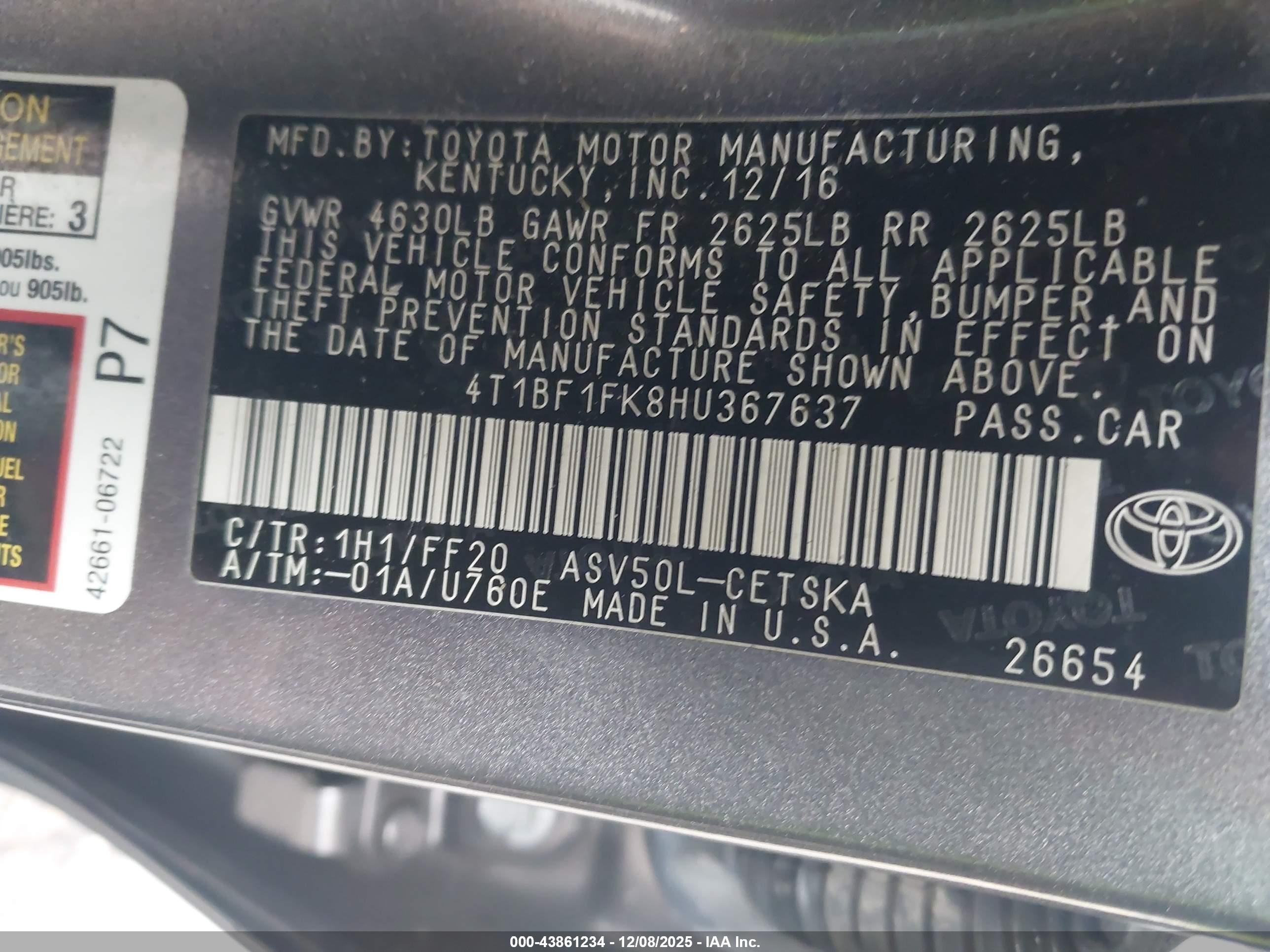 TOYOTA CAMRY image 9