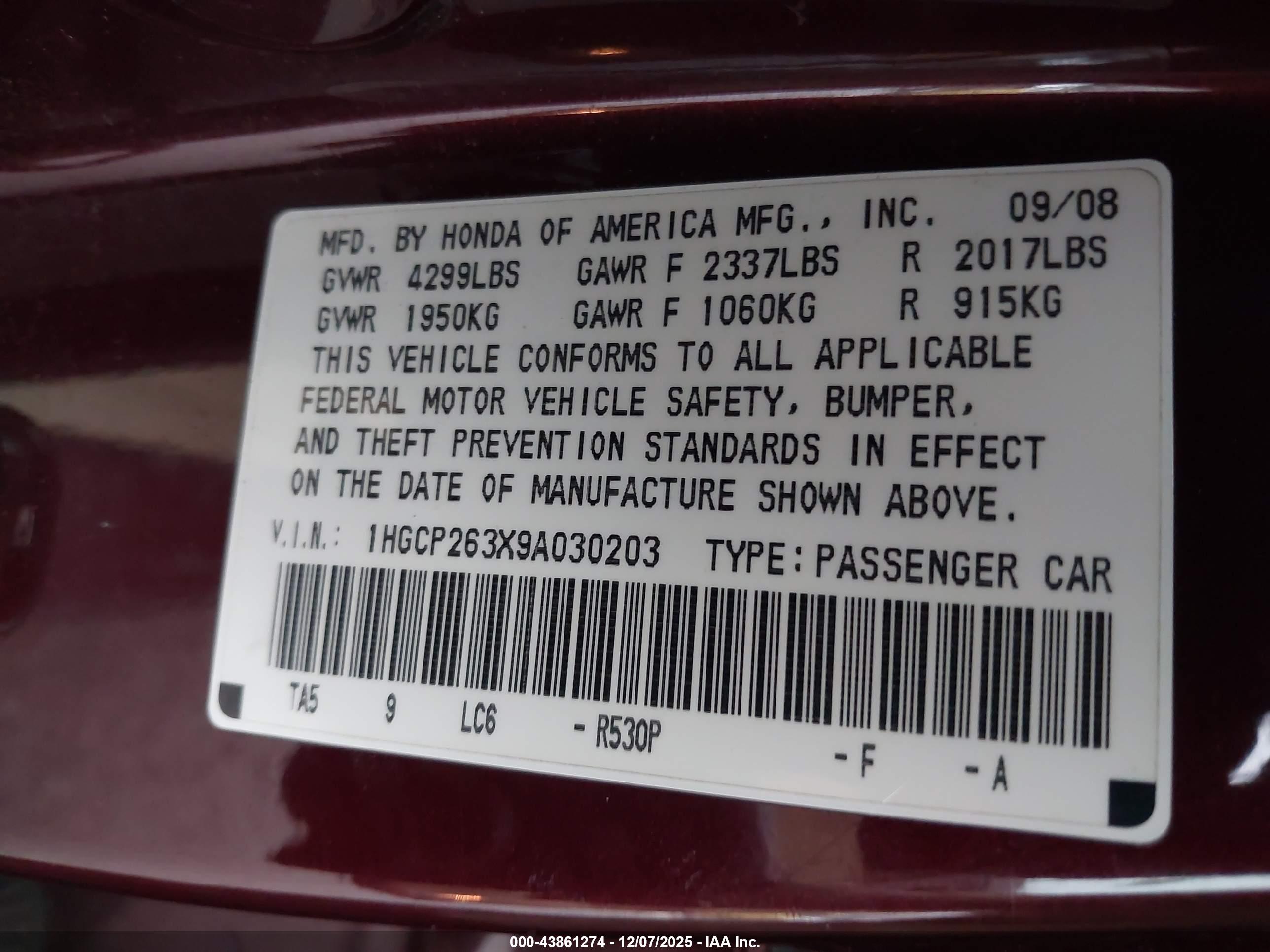 HONDA ACCORD image 9