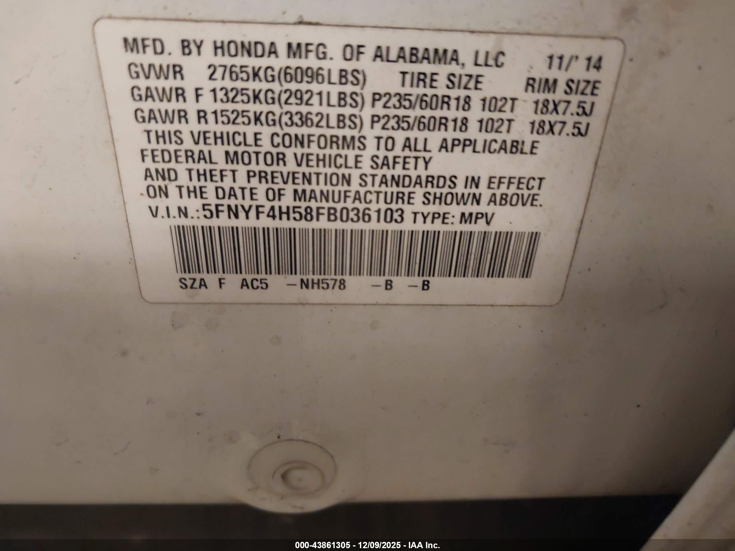 HONDA PILOT image 9