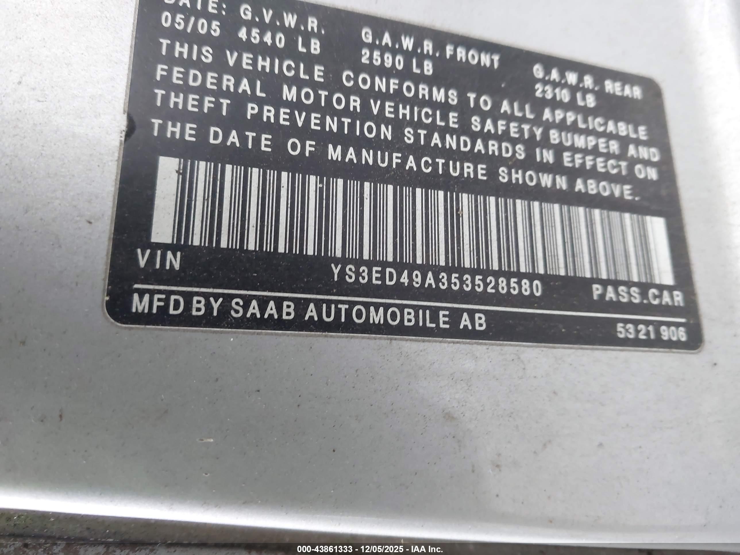 SAAB 9-5 image 9