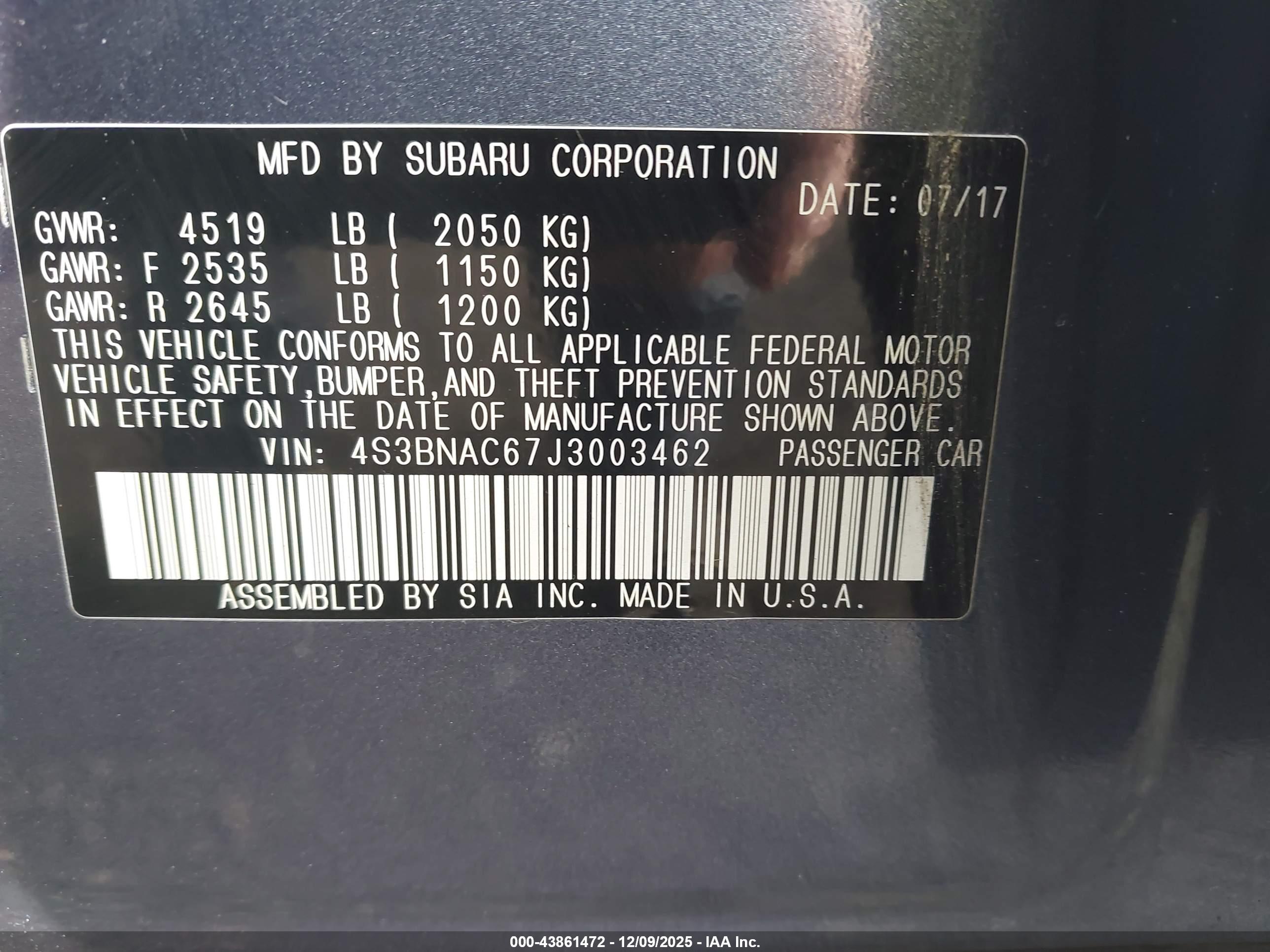 SUBARU LEGACY image 9