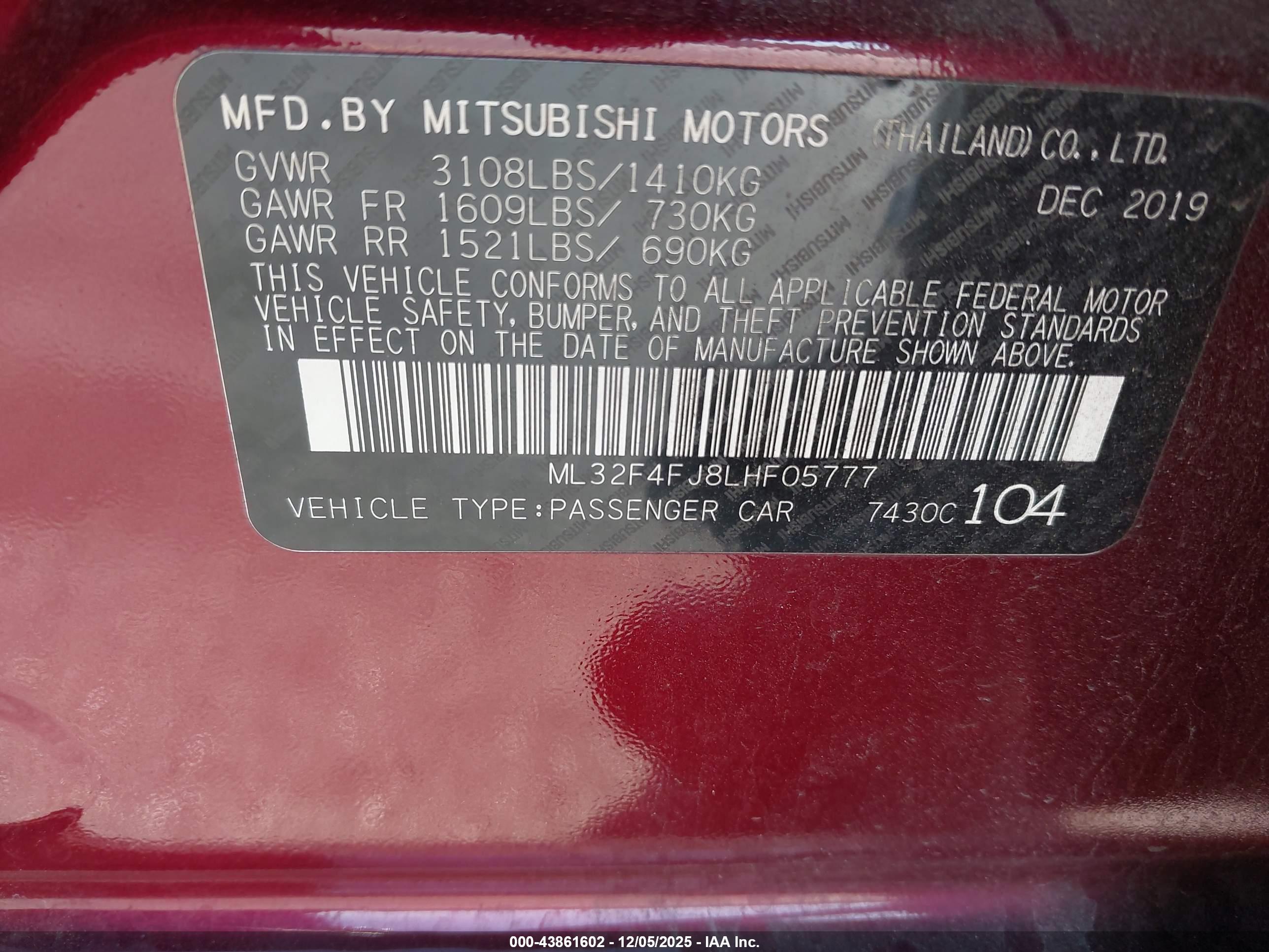 MITSUBISHI MIRAGE image 9