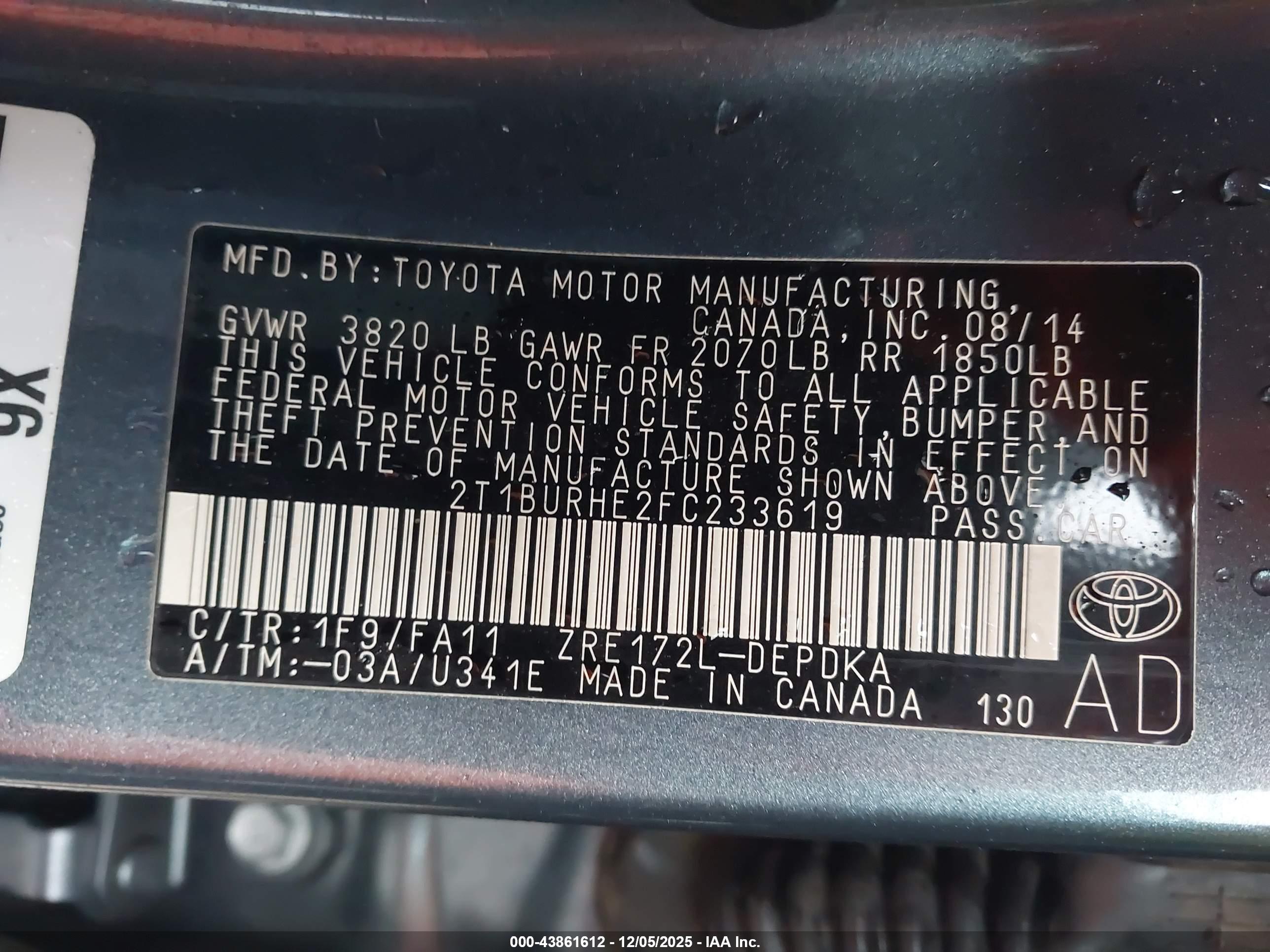 TOYOTA COROLLA image 9