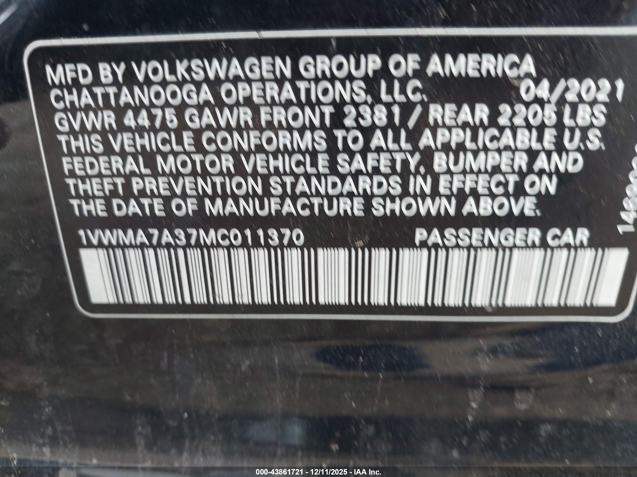 VOLKSWAGEN PASSAT image 9