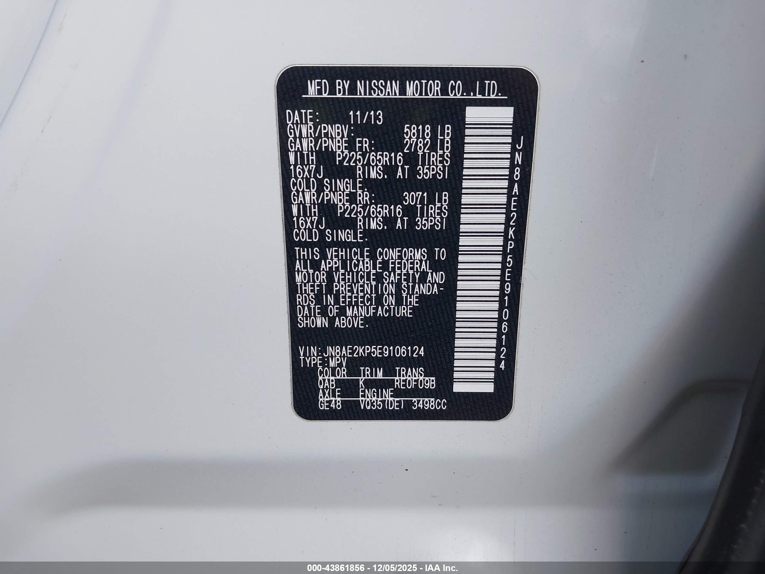 NISSAN QUEST image 9
