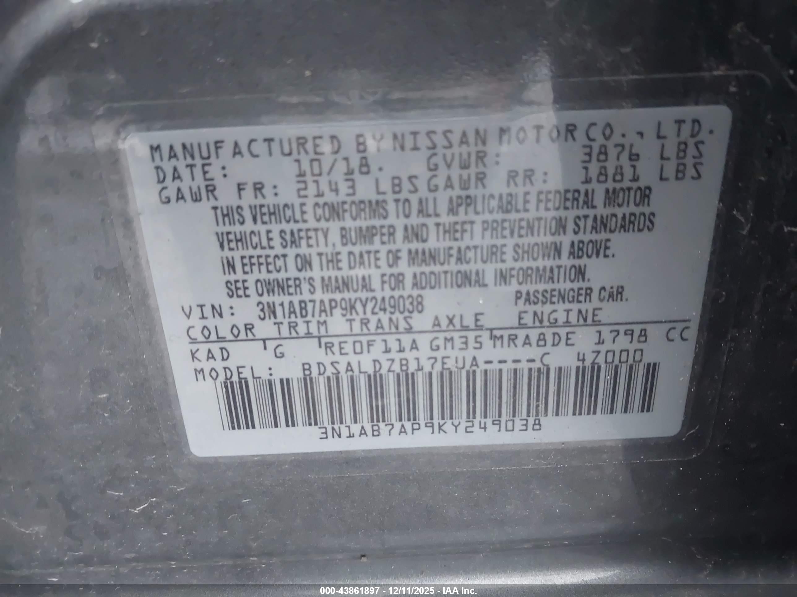 NISSAN SENTRA image 9