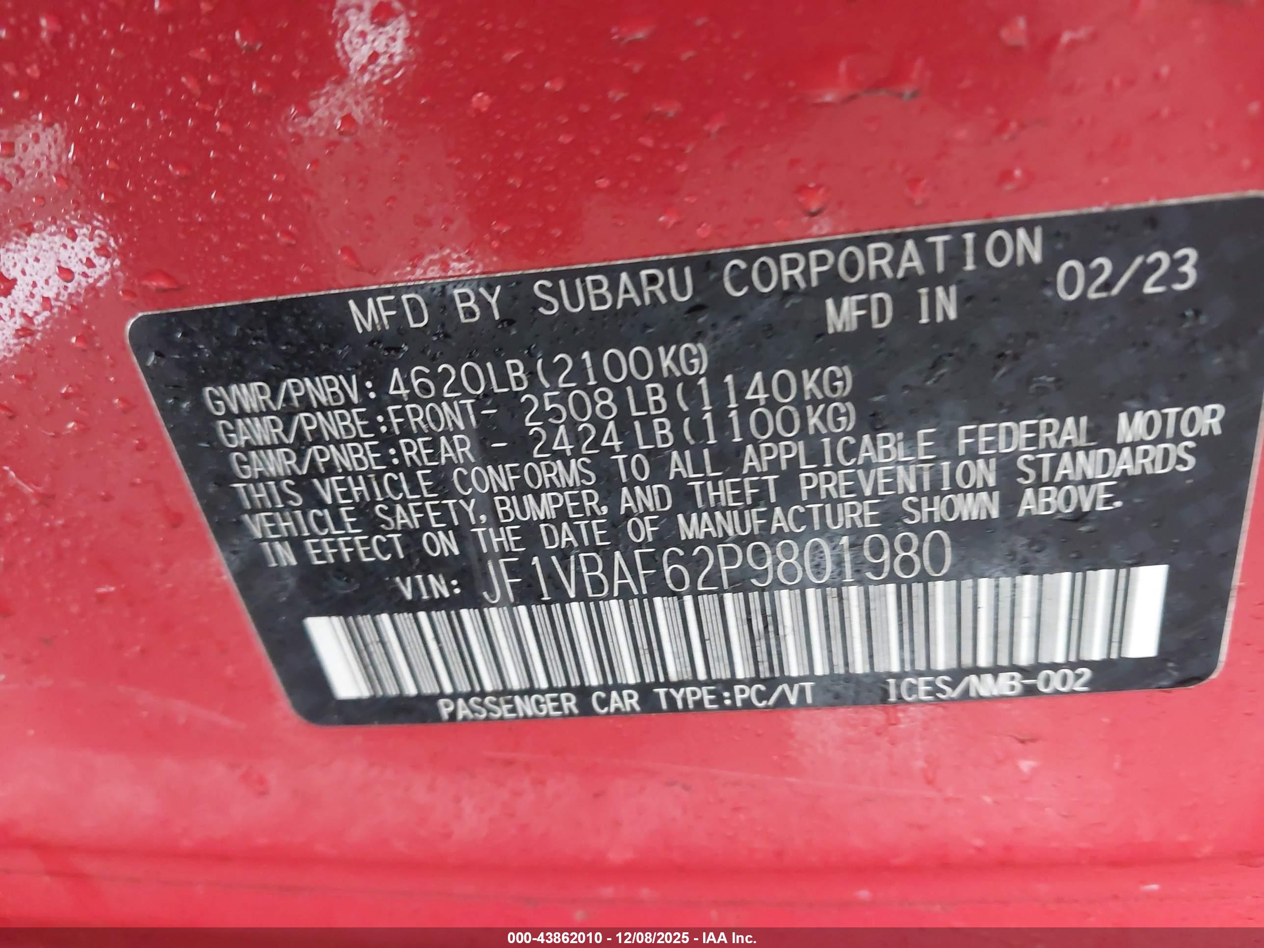 SUBARU WRX image 9