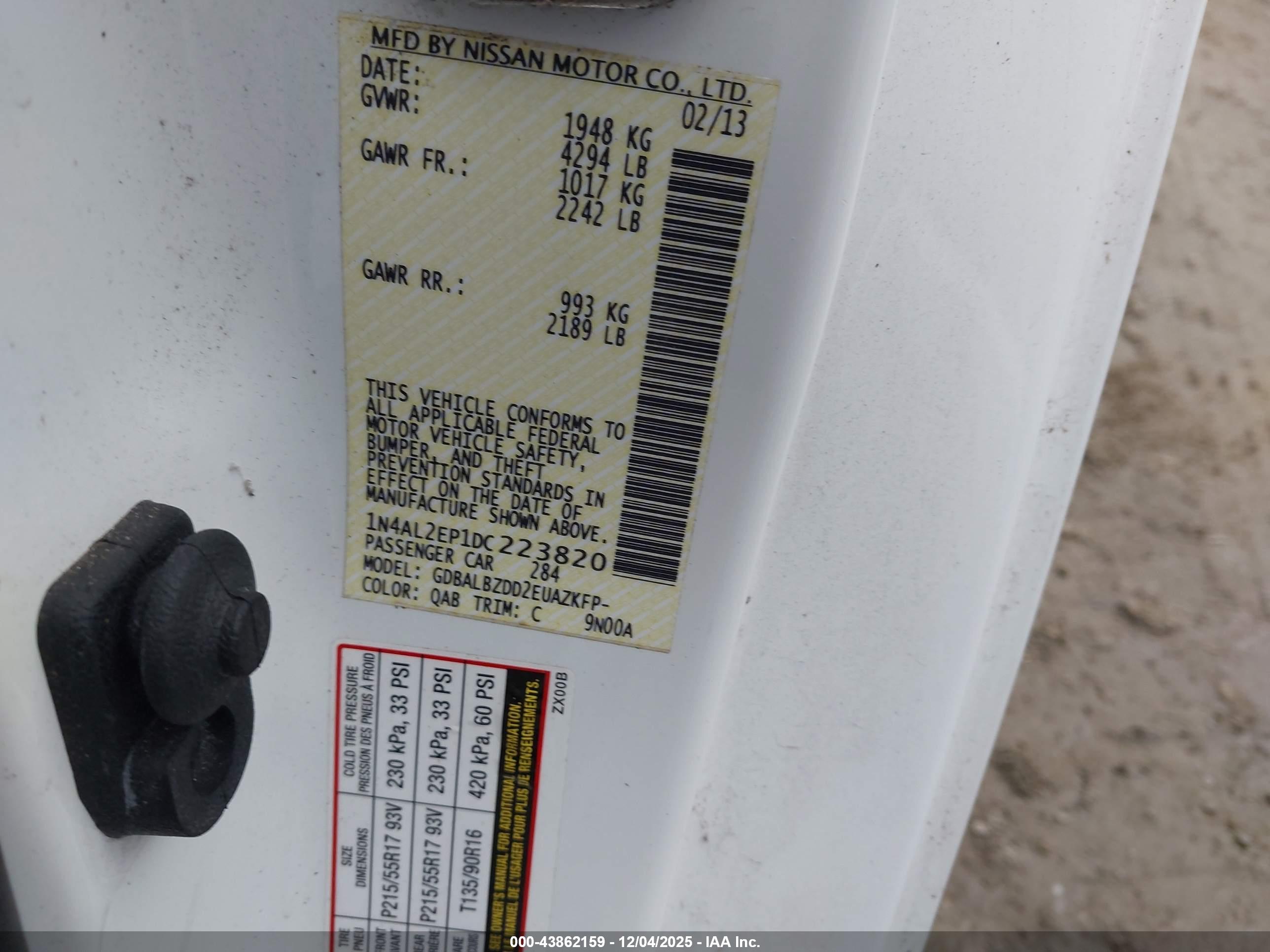NISSAN ALTIMA image 9
