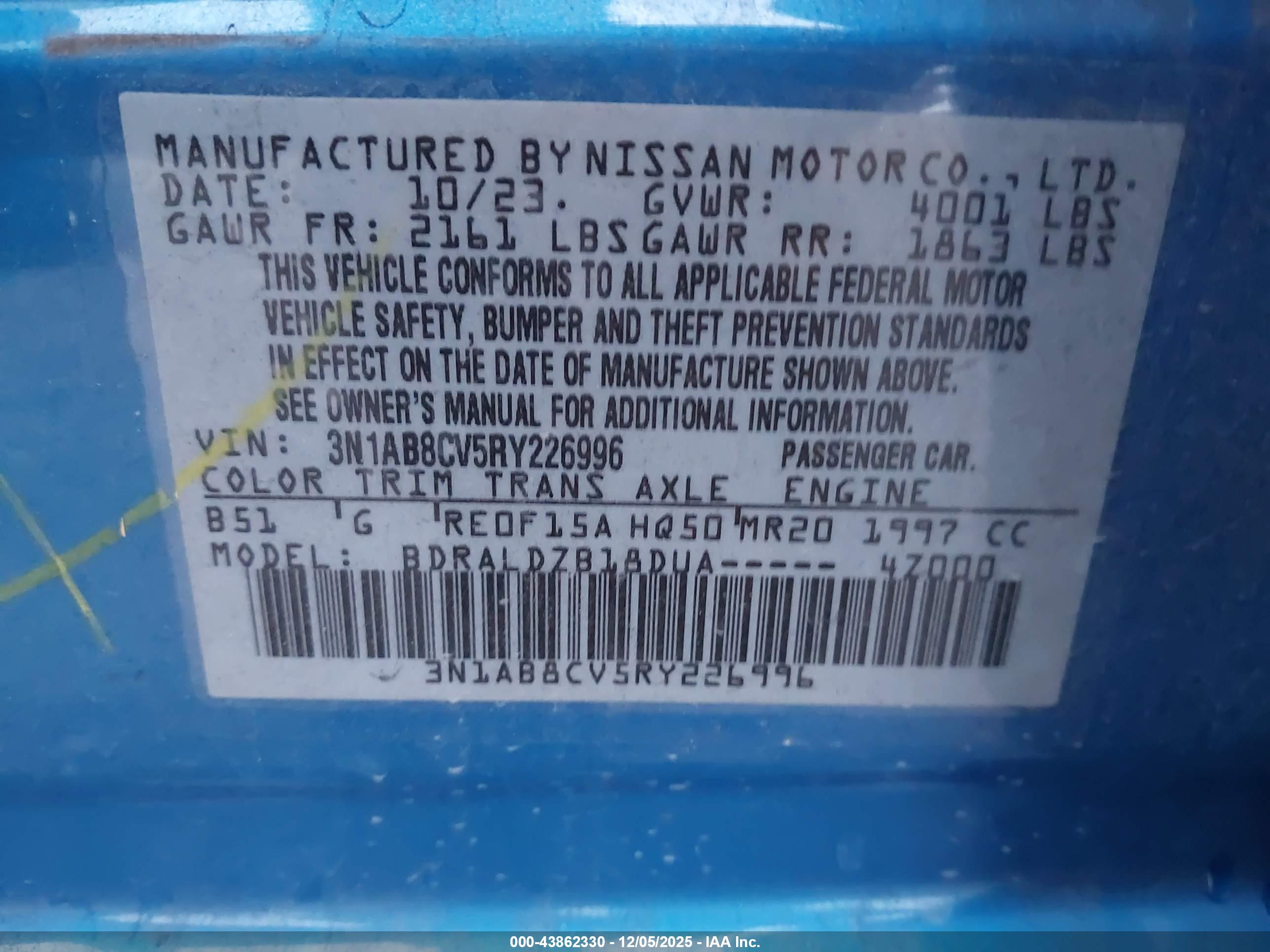 NISSAN SENTRA image 9