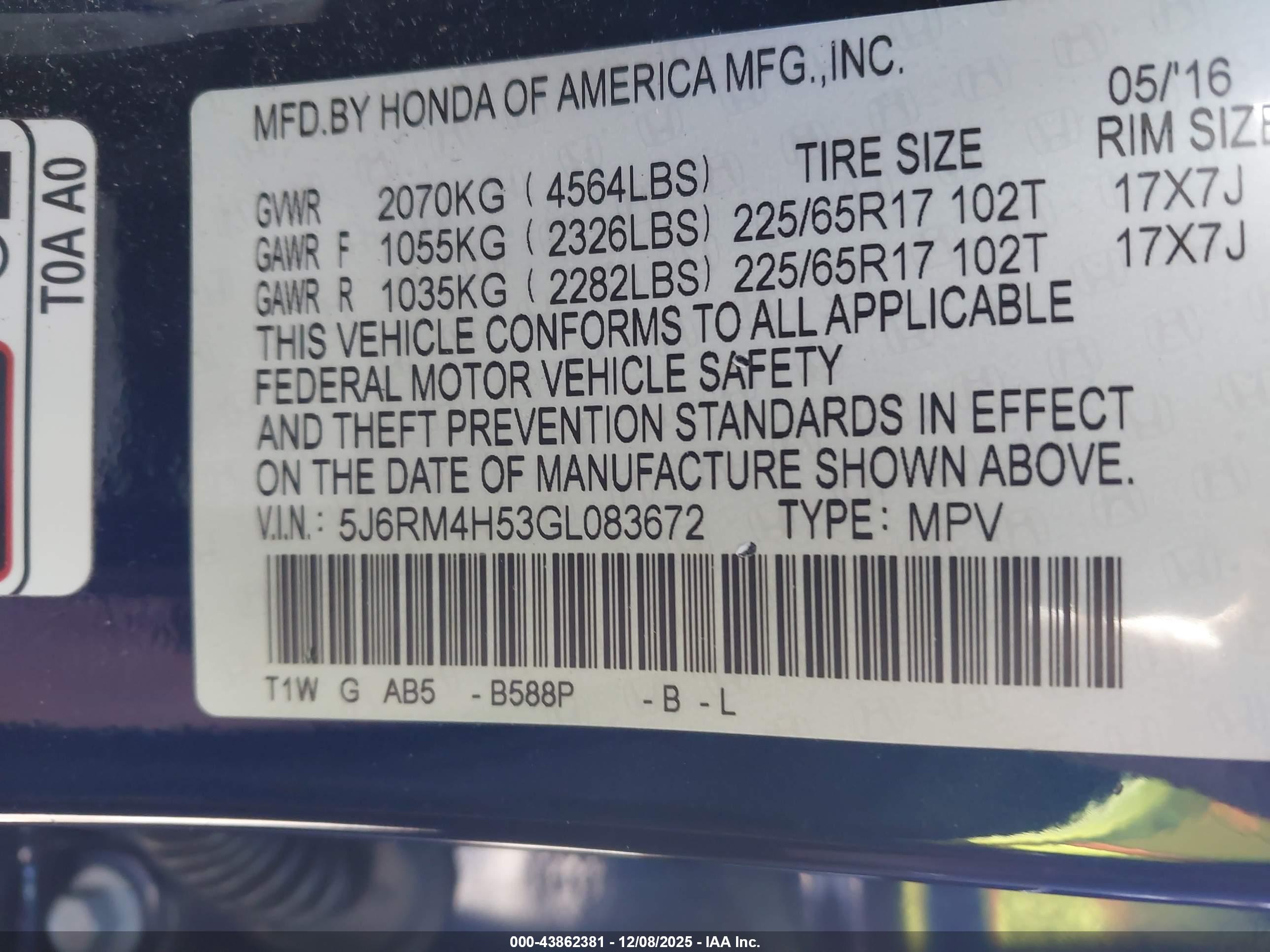 HONDA CR-V image 9