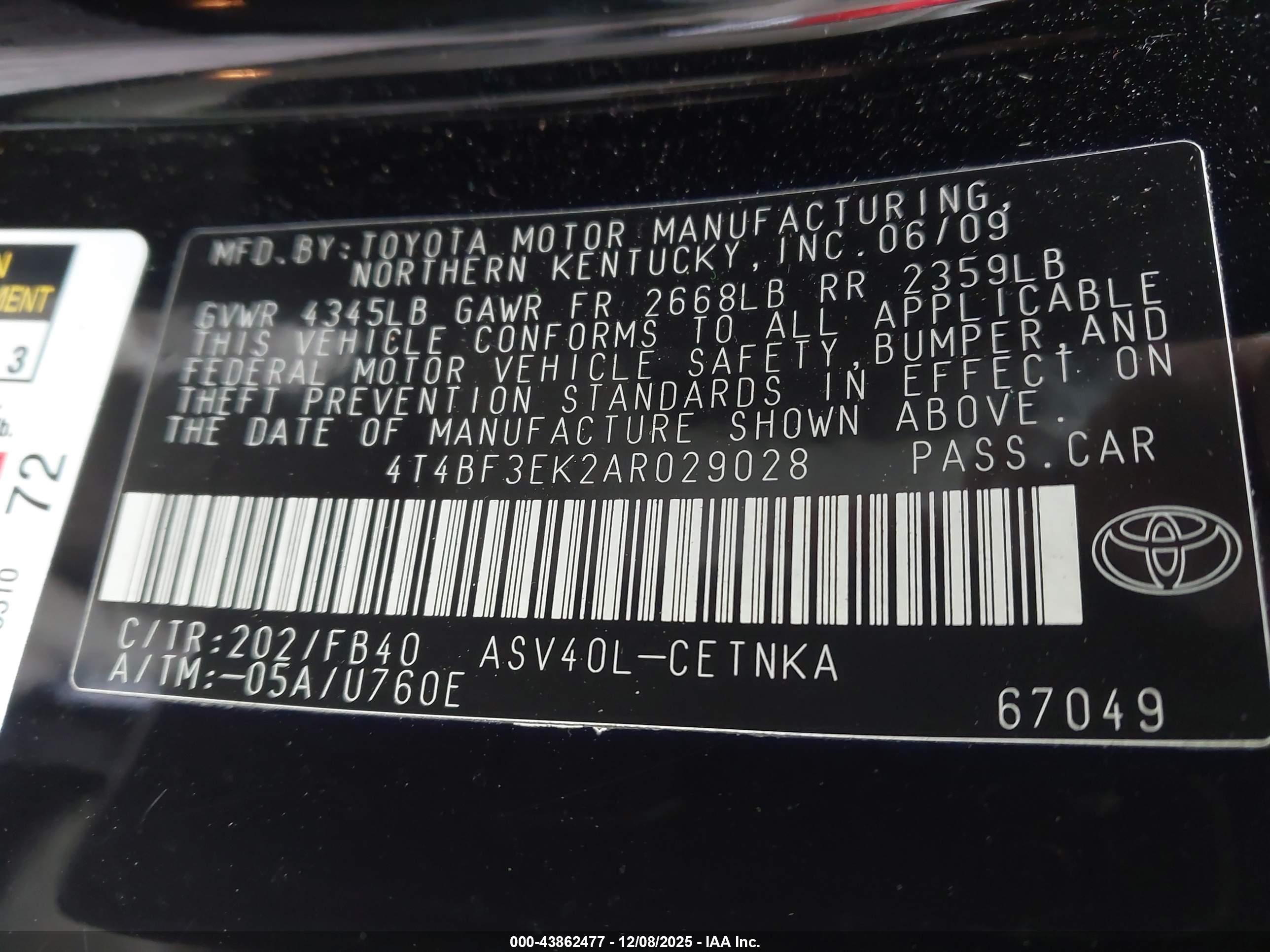 TOYOTA CAMRY image 9