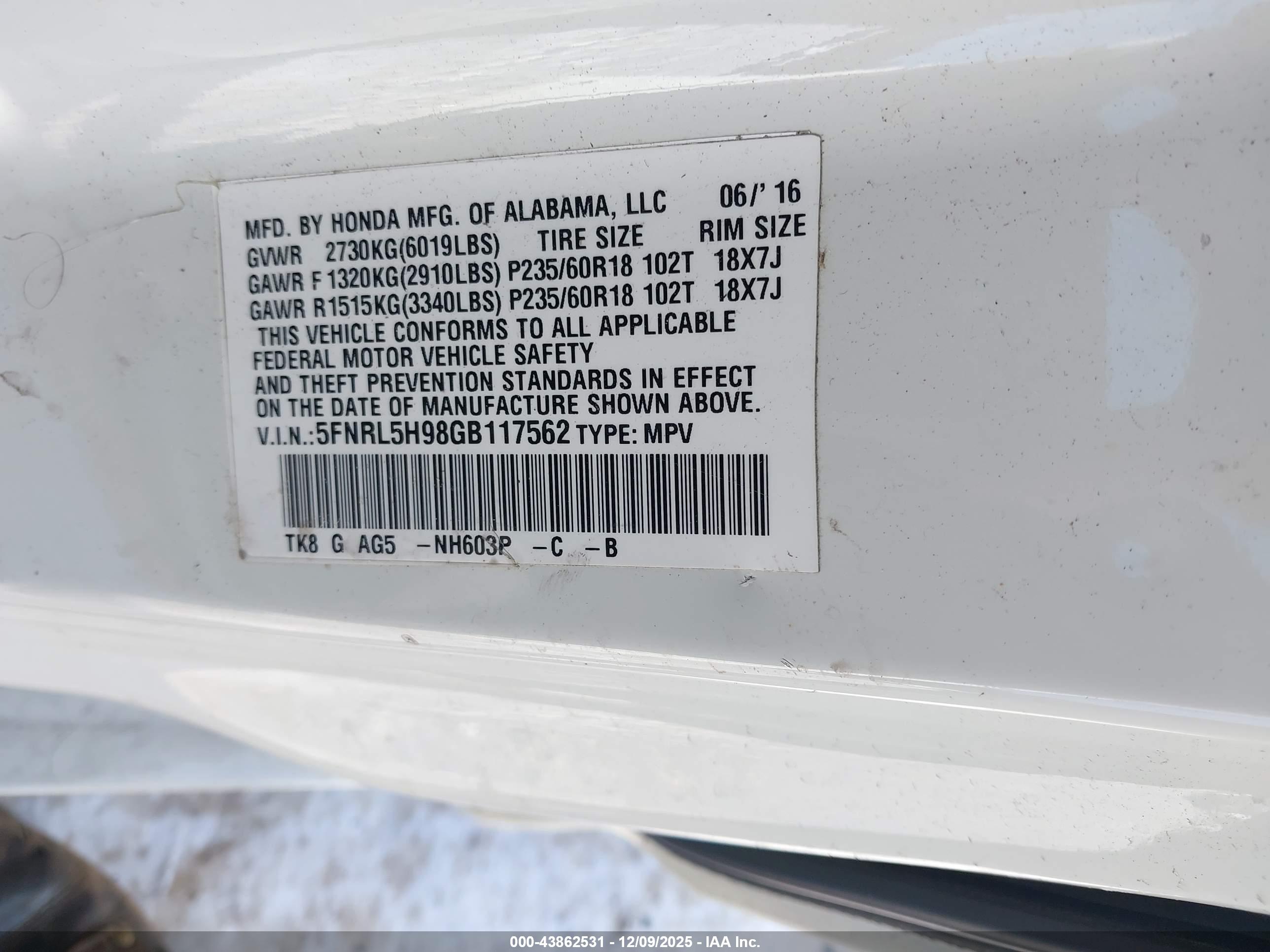 HONDA ODYSSEY image 9