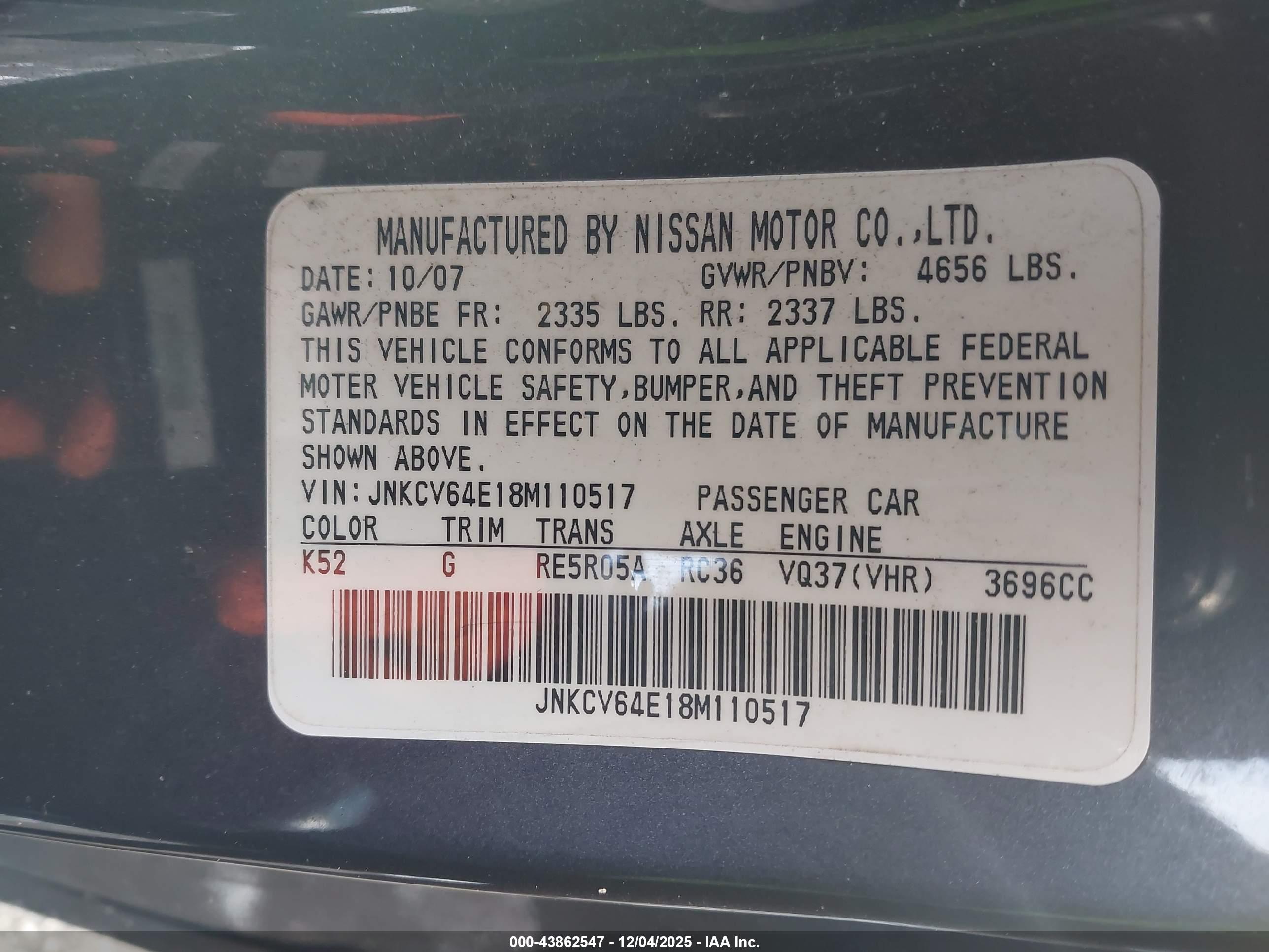 INFINITI G37 image 9