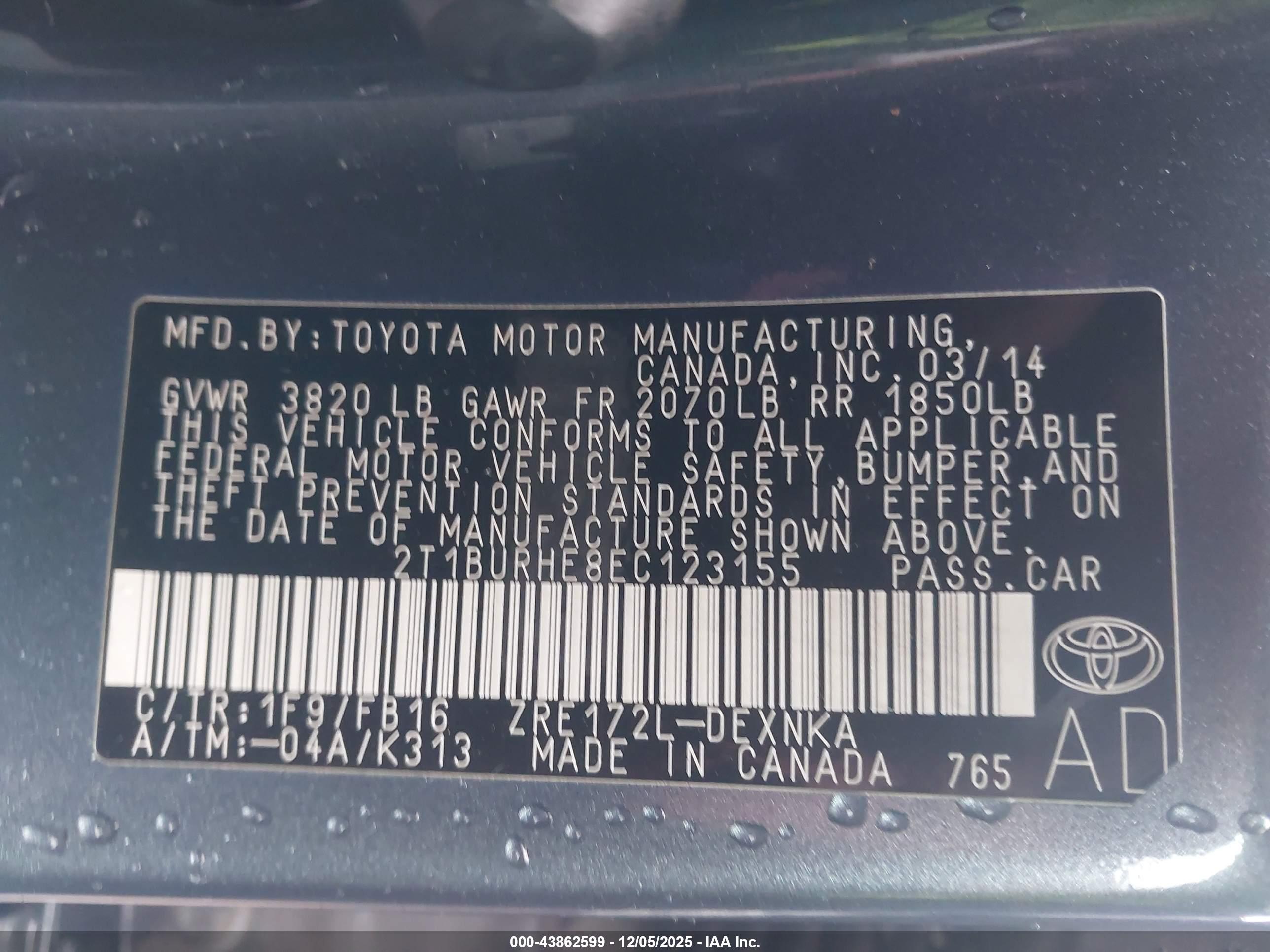 TOYOTA COROLLA image 9