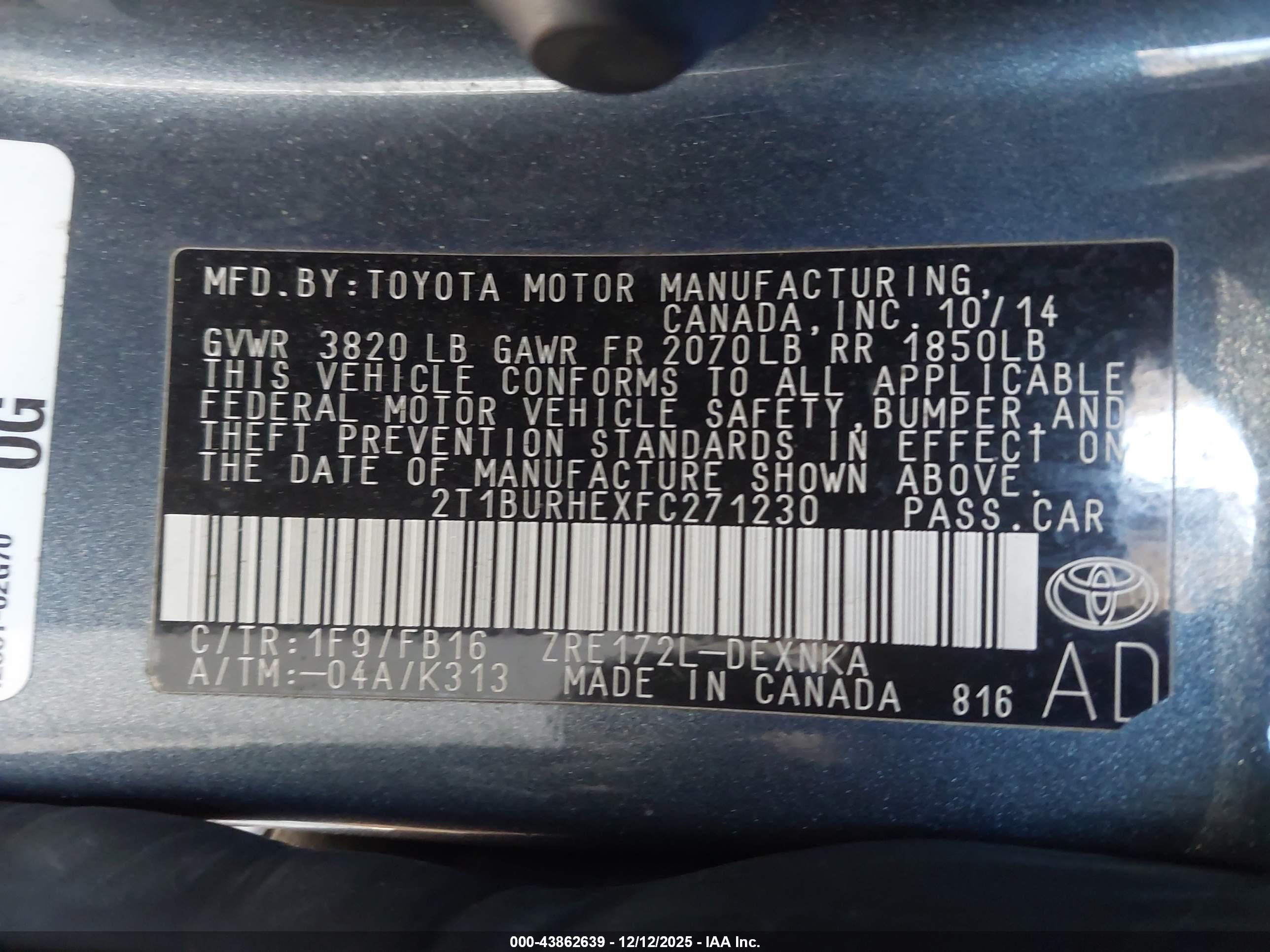 TOYOTA COROLLA image 9
