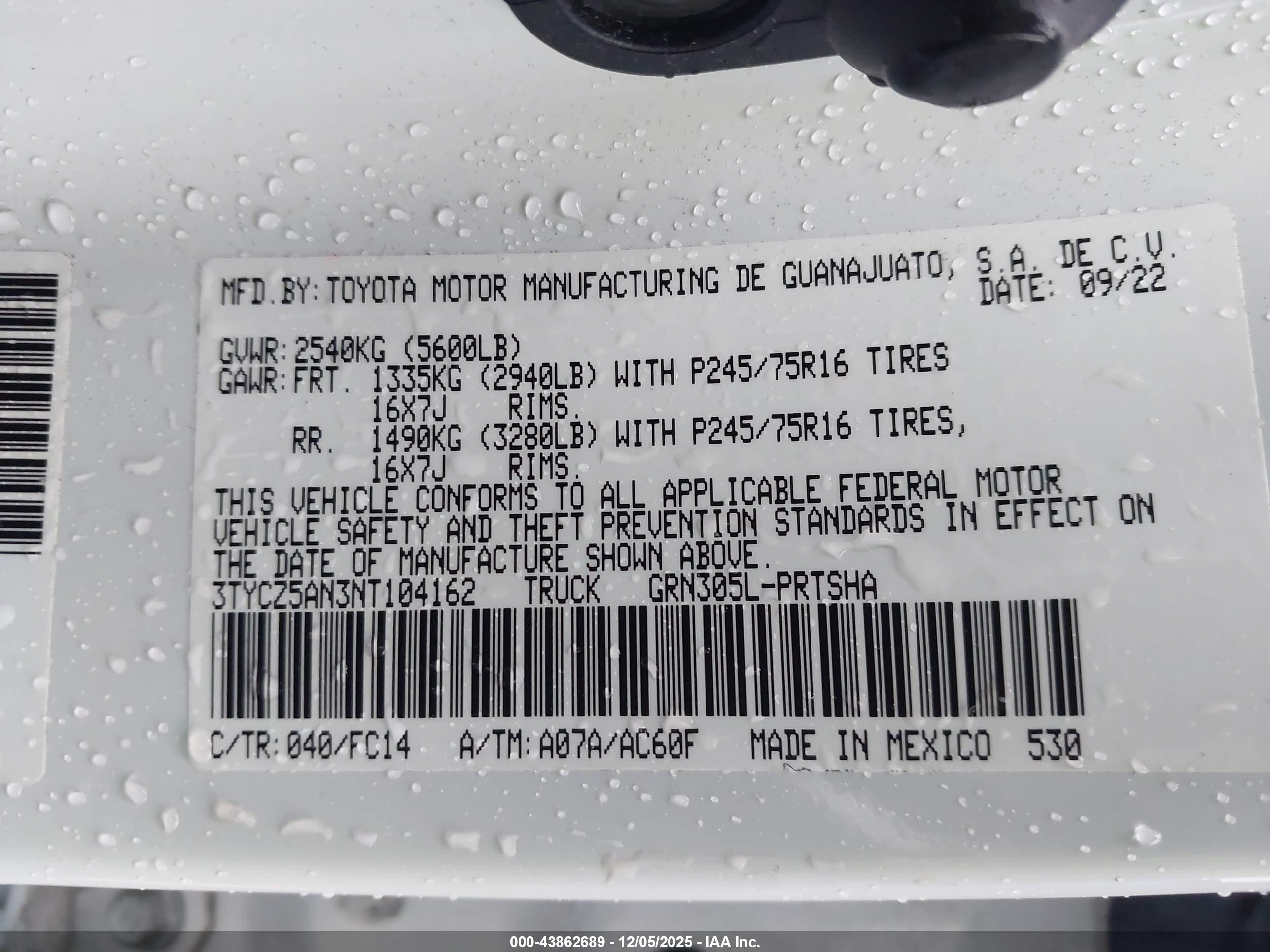 TOYOTA TACOMA image 9