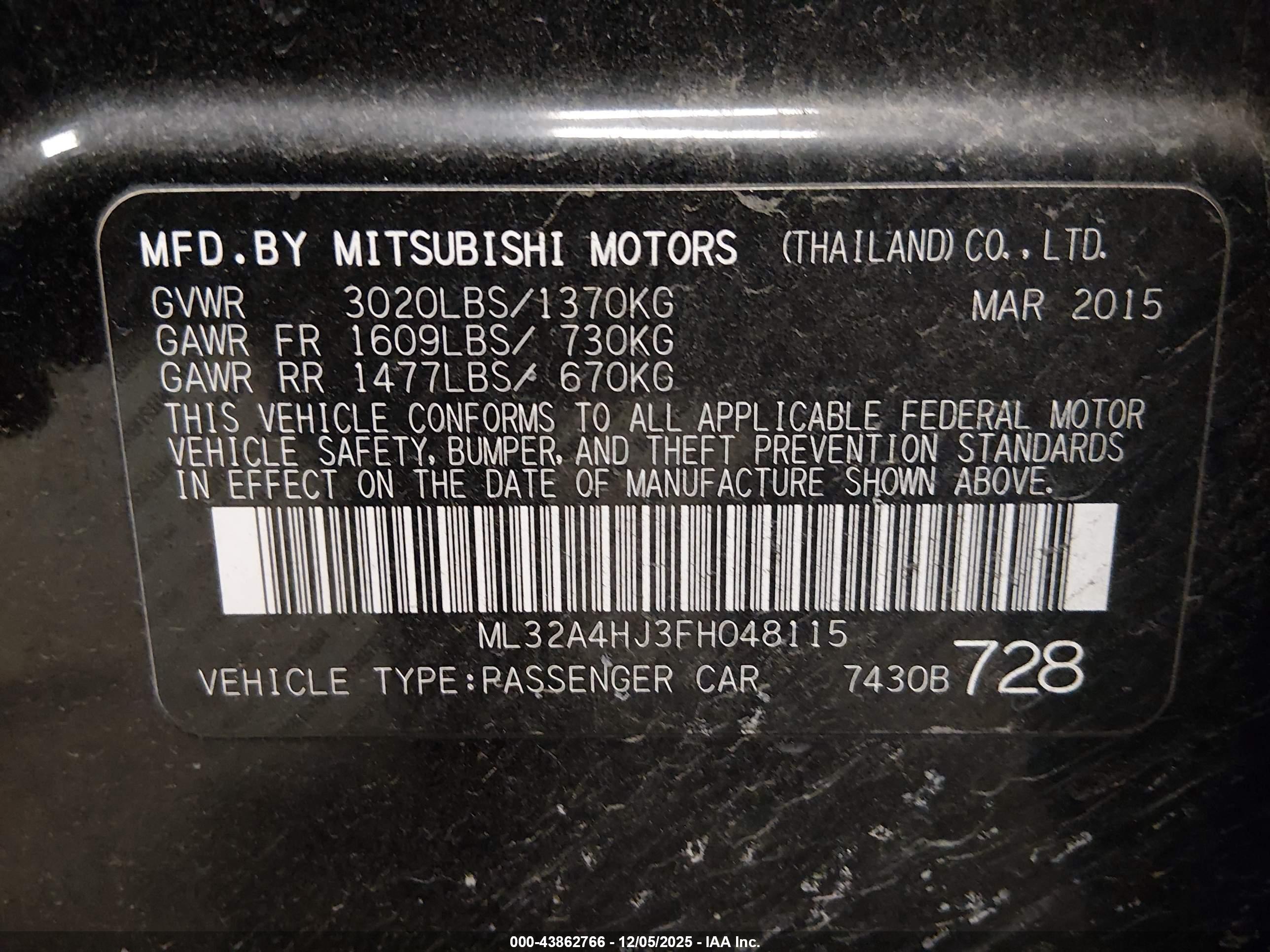 MITSUBISHI MIRAGE image 9