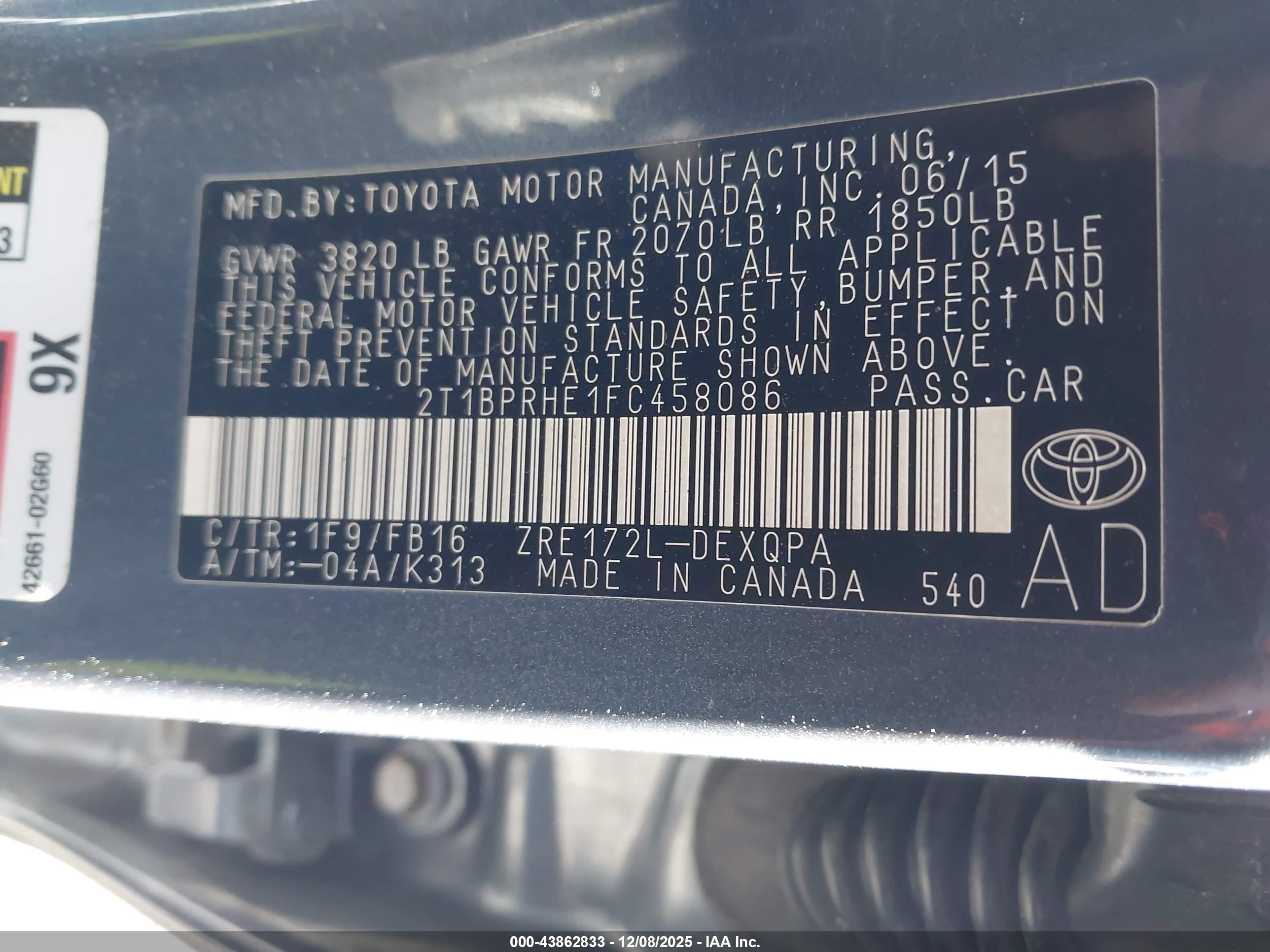 TOYOTA COROLLA image 9