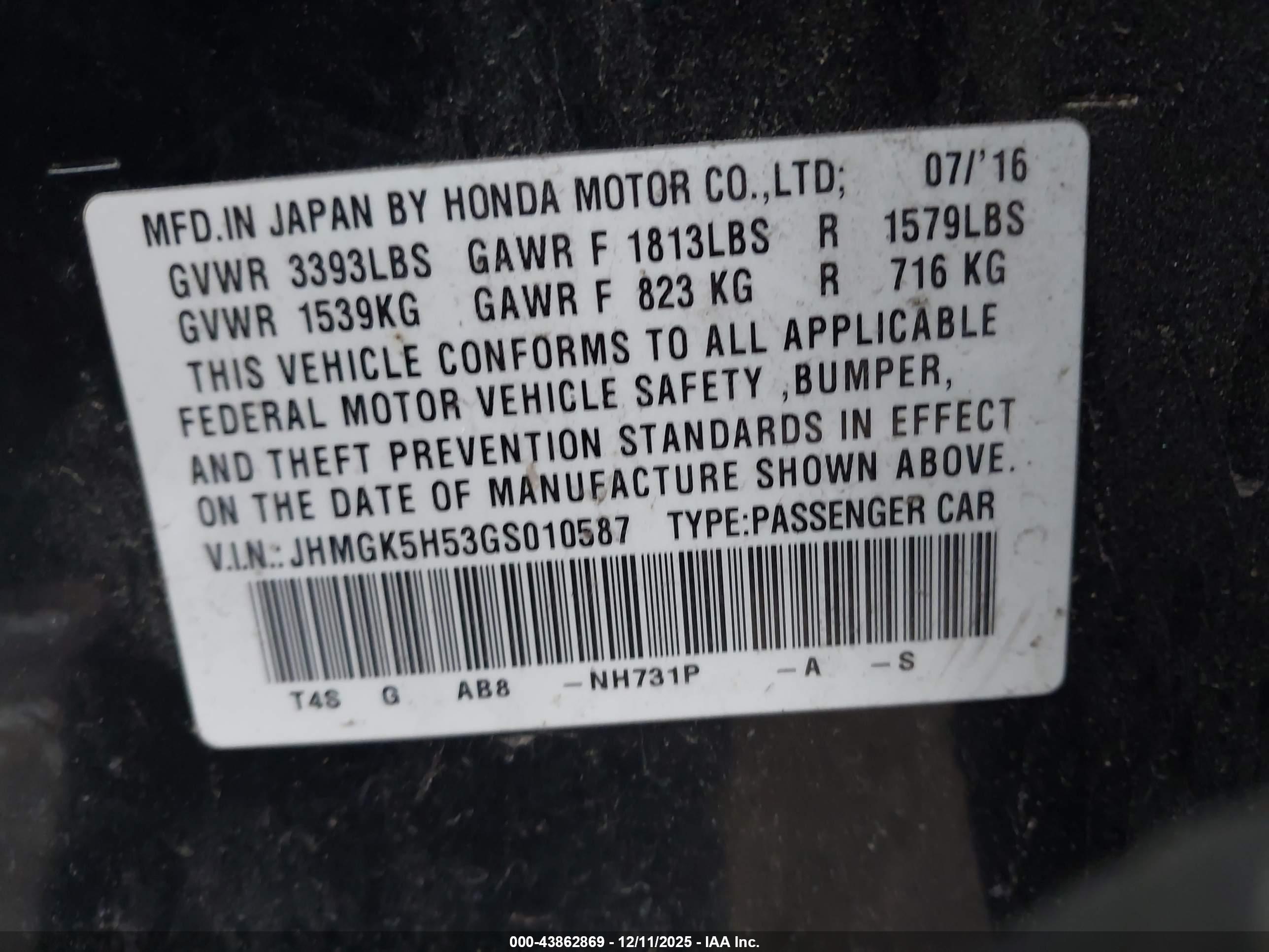 HONDA FIT image 9