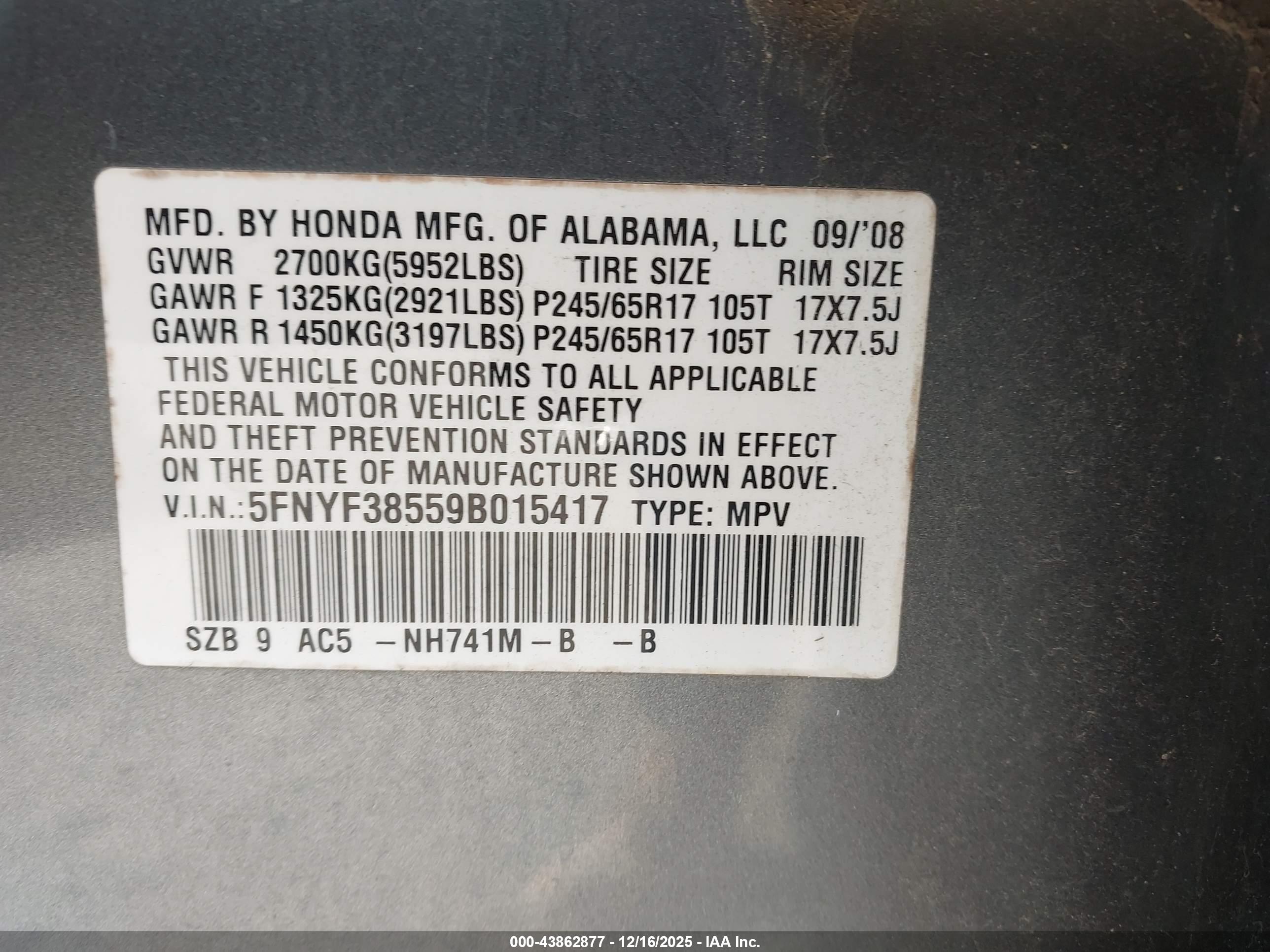 HONDA PILOT image 9