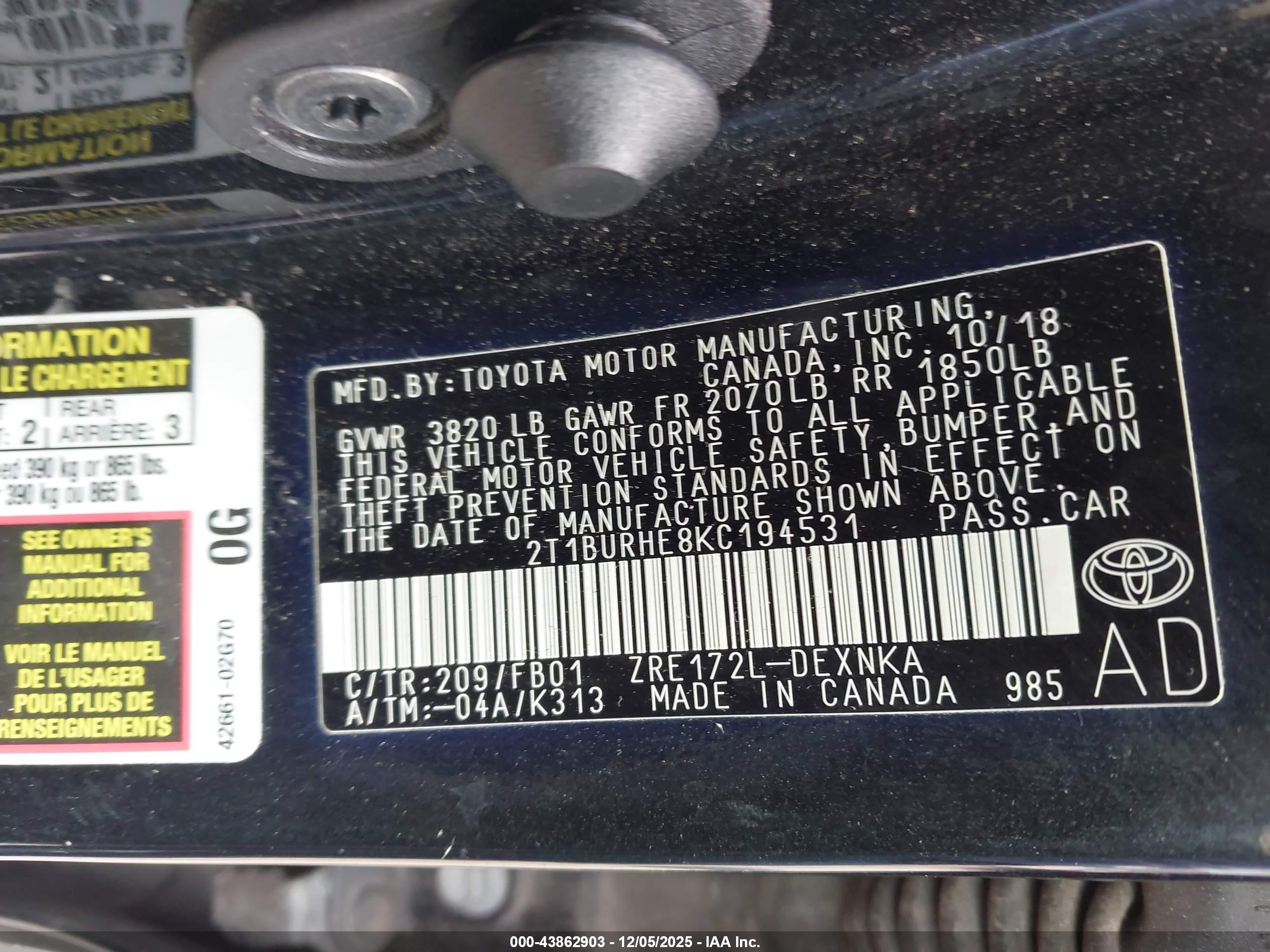 TOYOTA COROLLA image 9