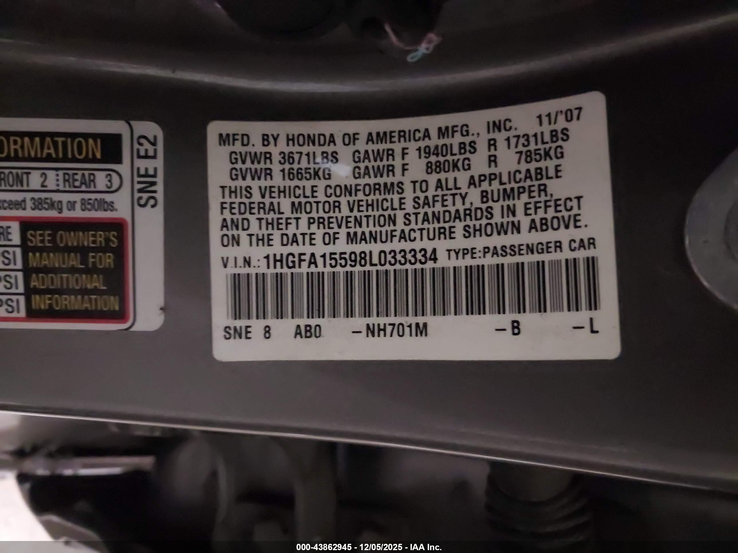 HONDA CIVIC image 9