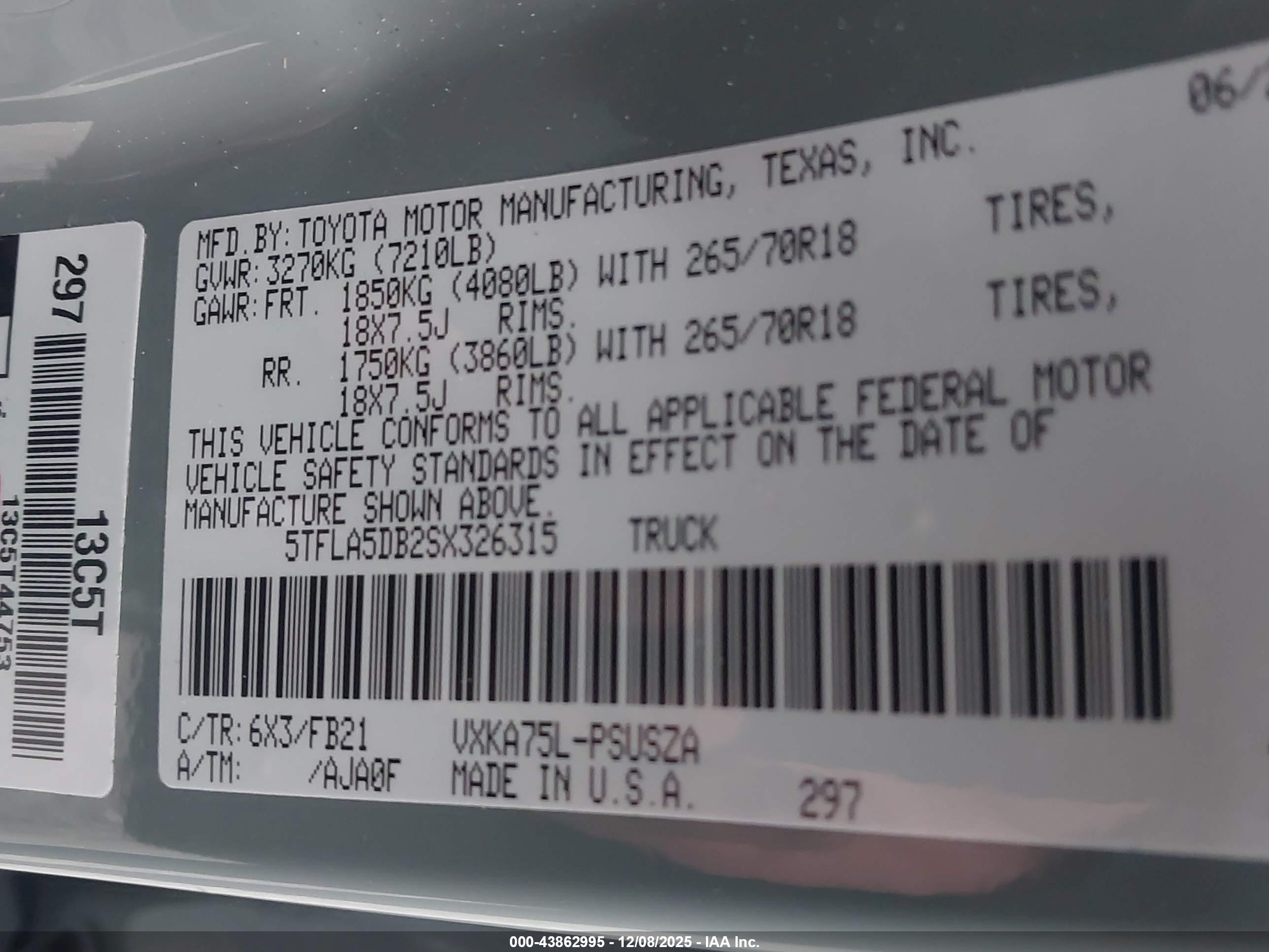TOYOTA TUNDRA image 9