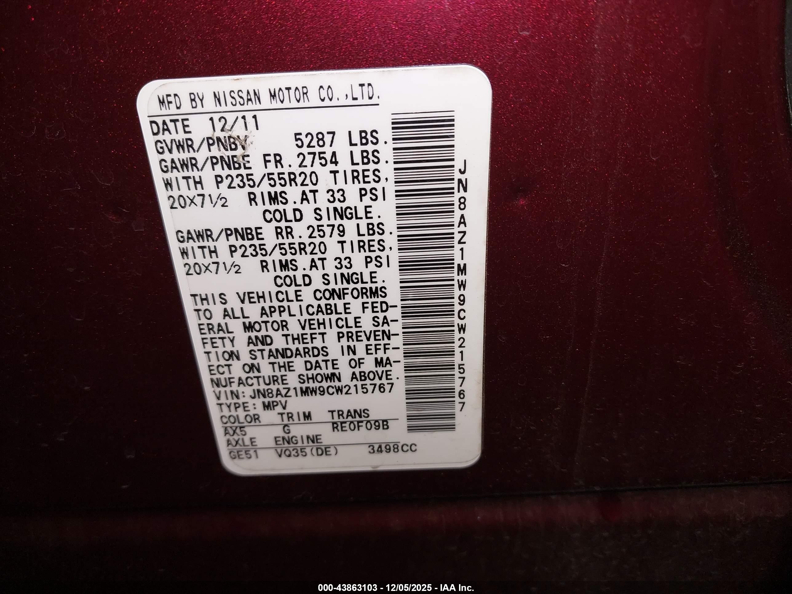 NISSAN MURANO image 9