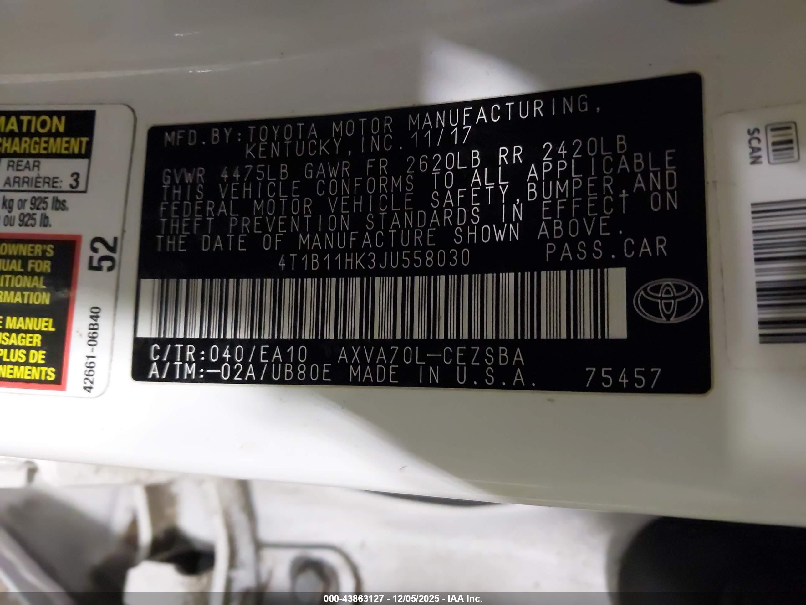 TOYOTA CAMRY image 9