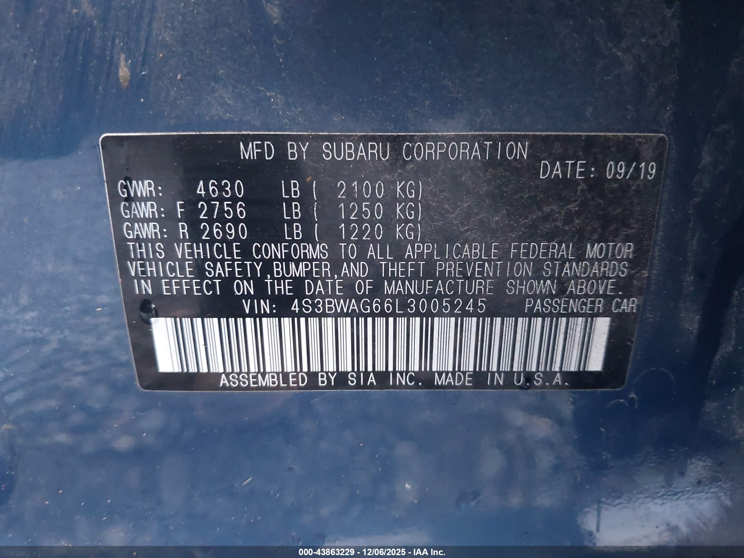 SUBARU LEGACY image 9