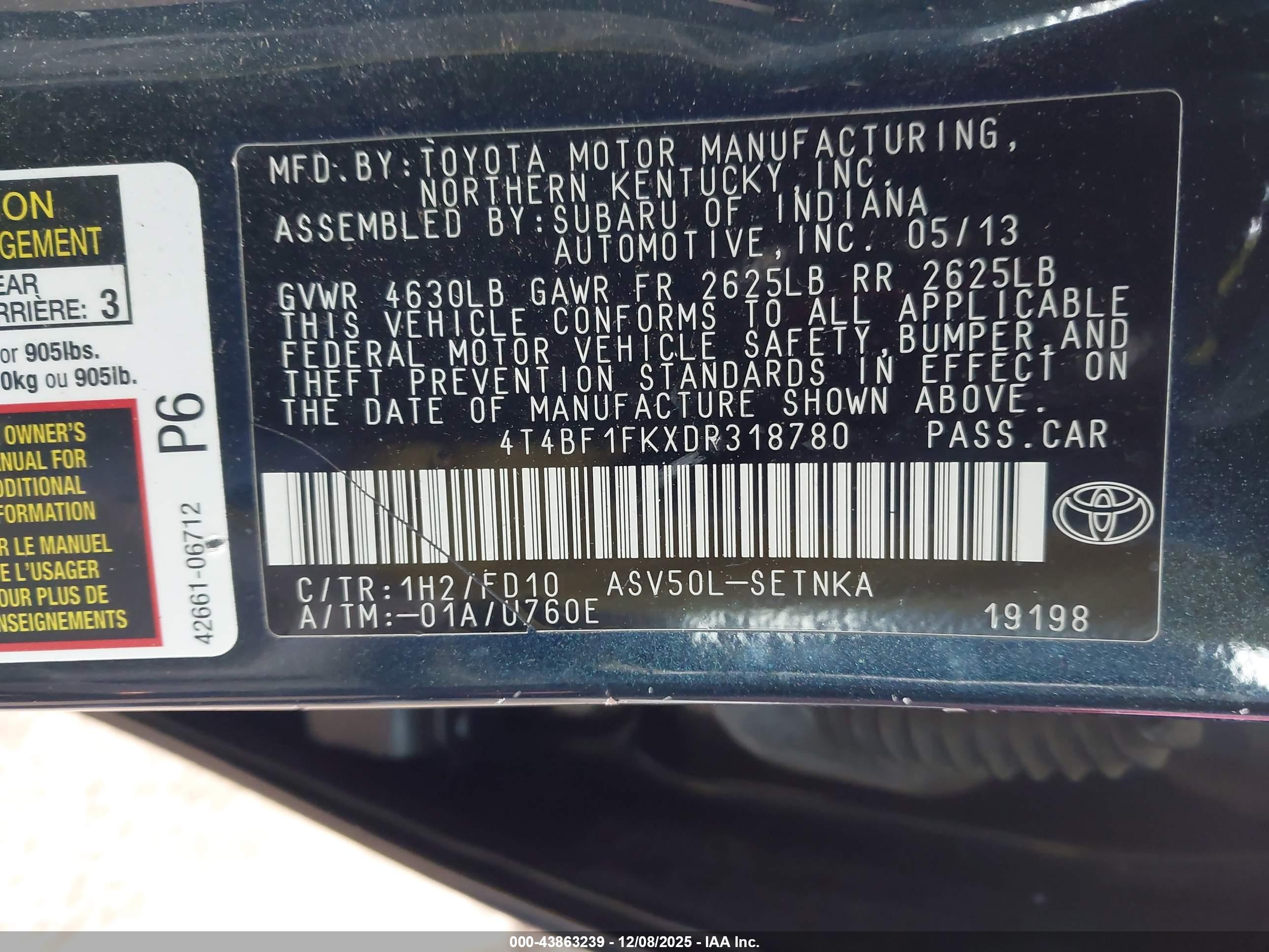 TOYOTA CAMRY image 9