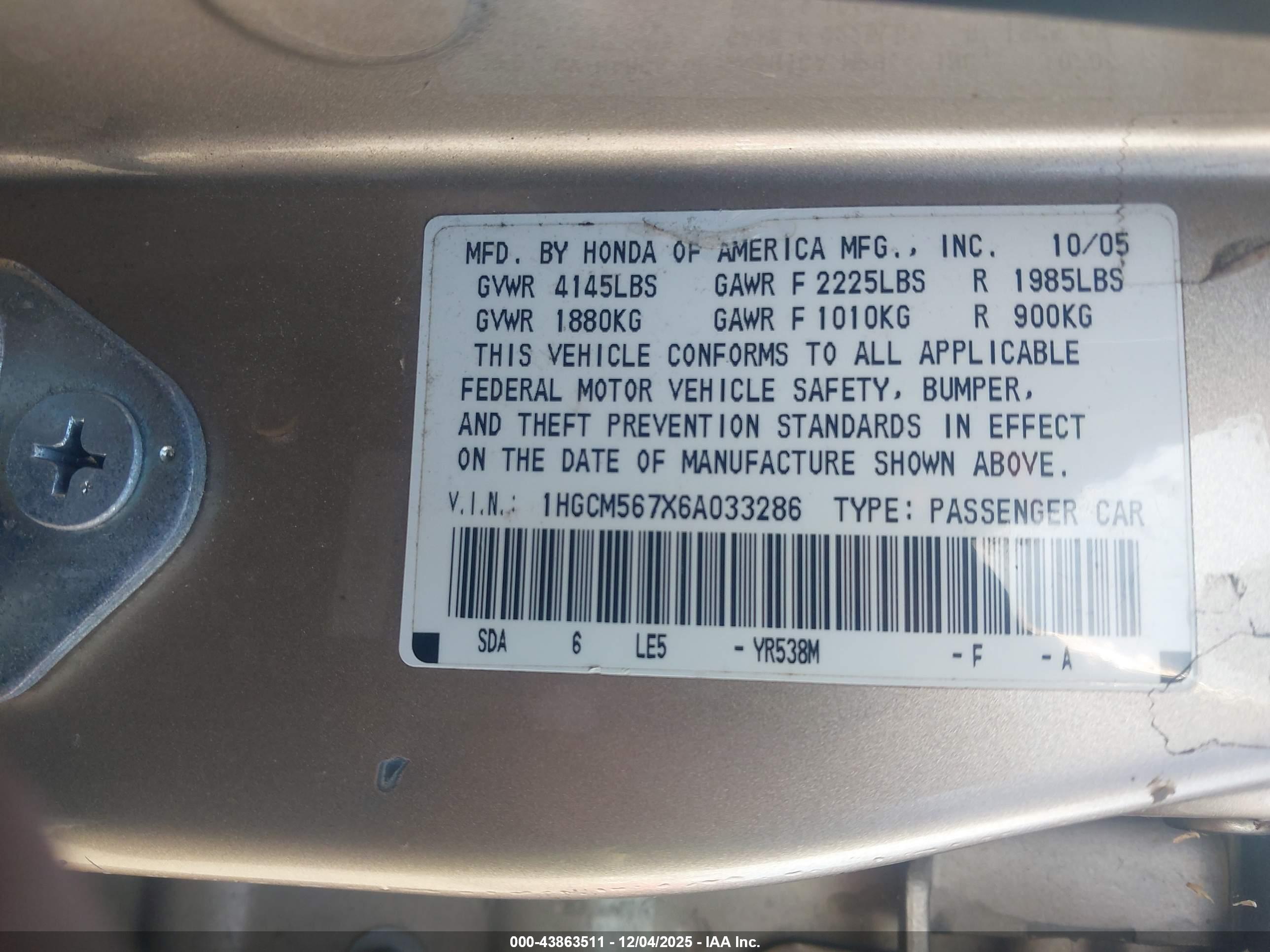 HONDA ACCORD image 9