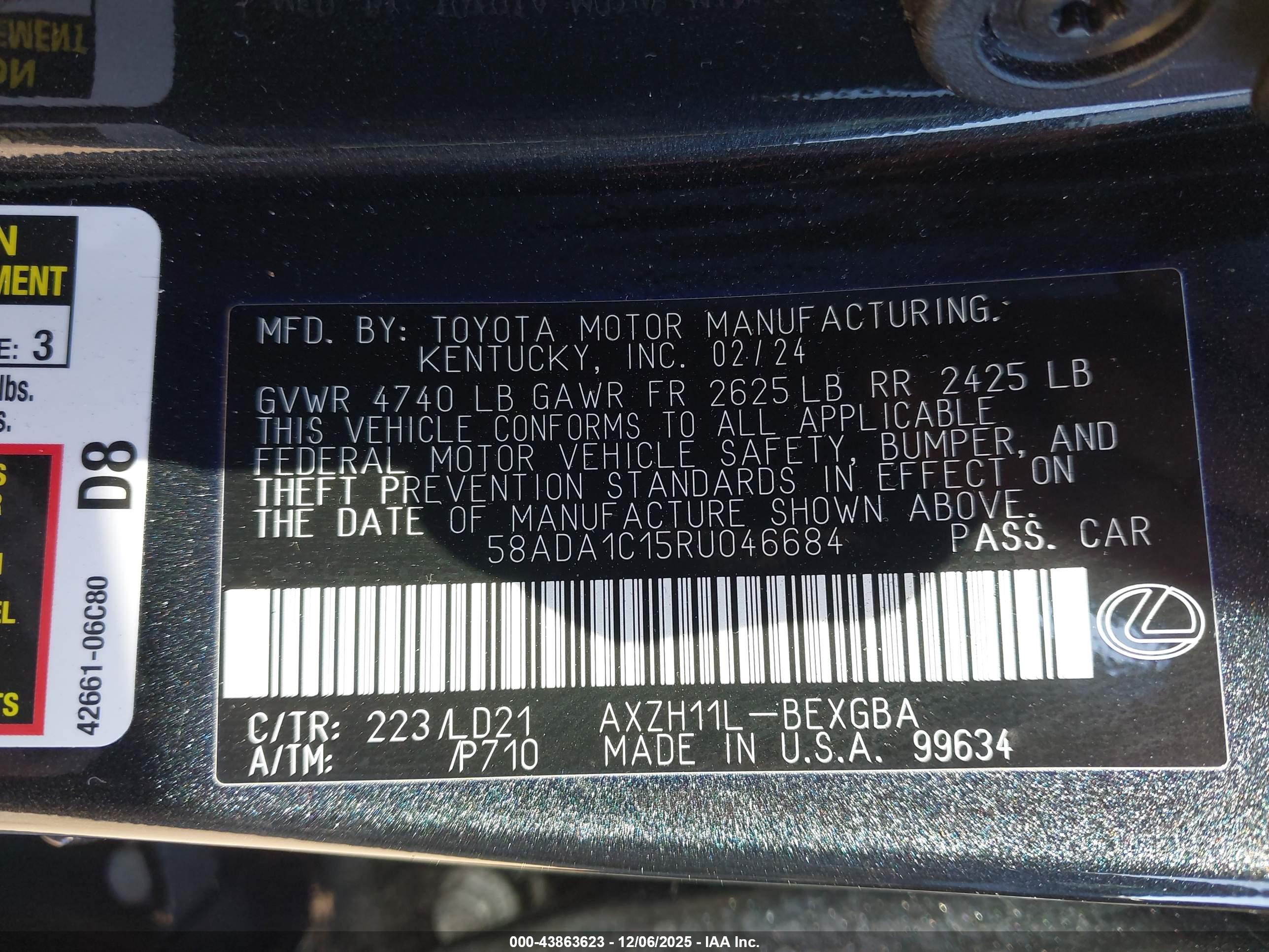 LEXUS ES image 9