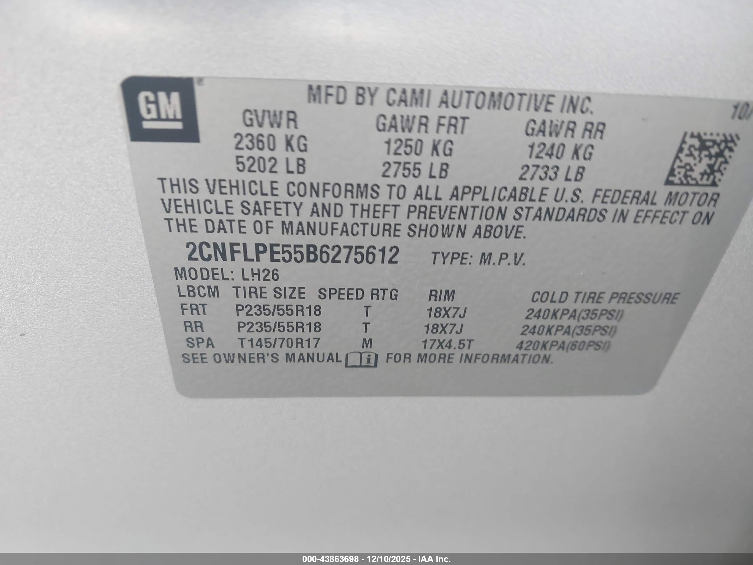 CHEVROLET EQUINOX image 9