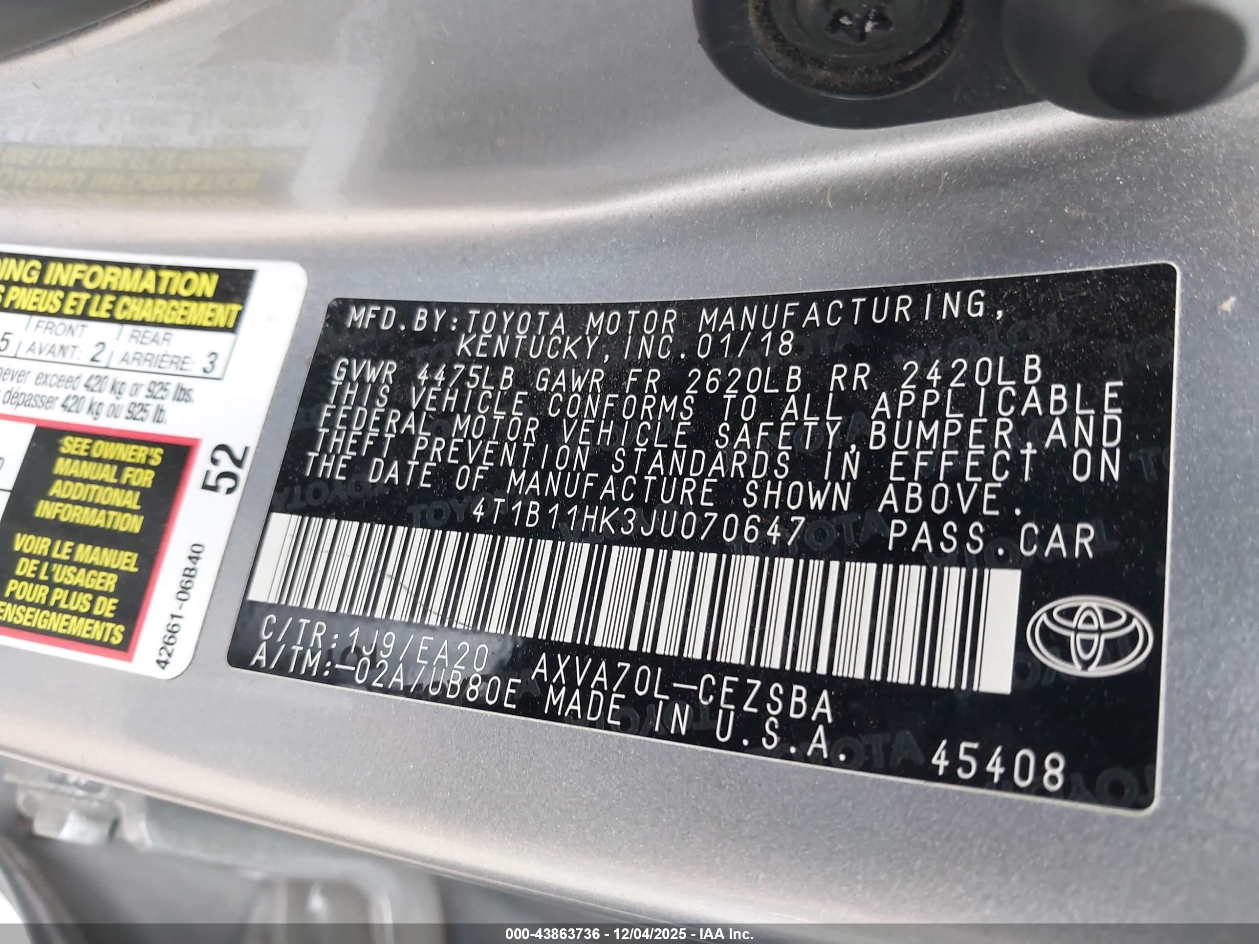 TOYOTA CAMRY image 9